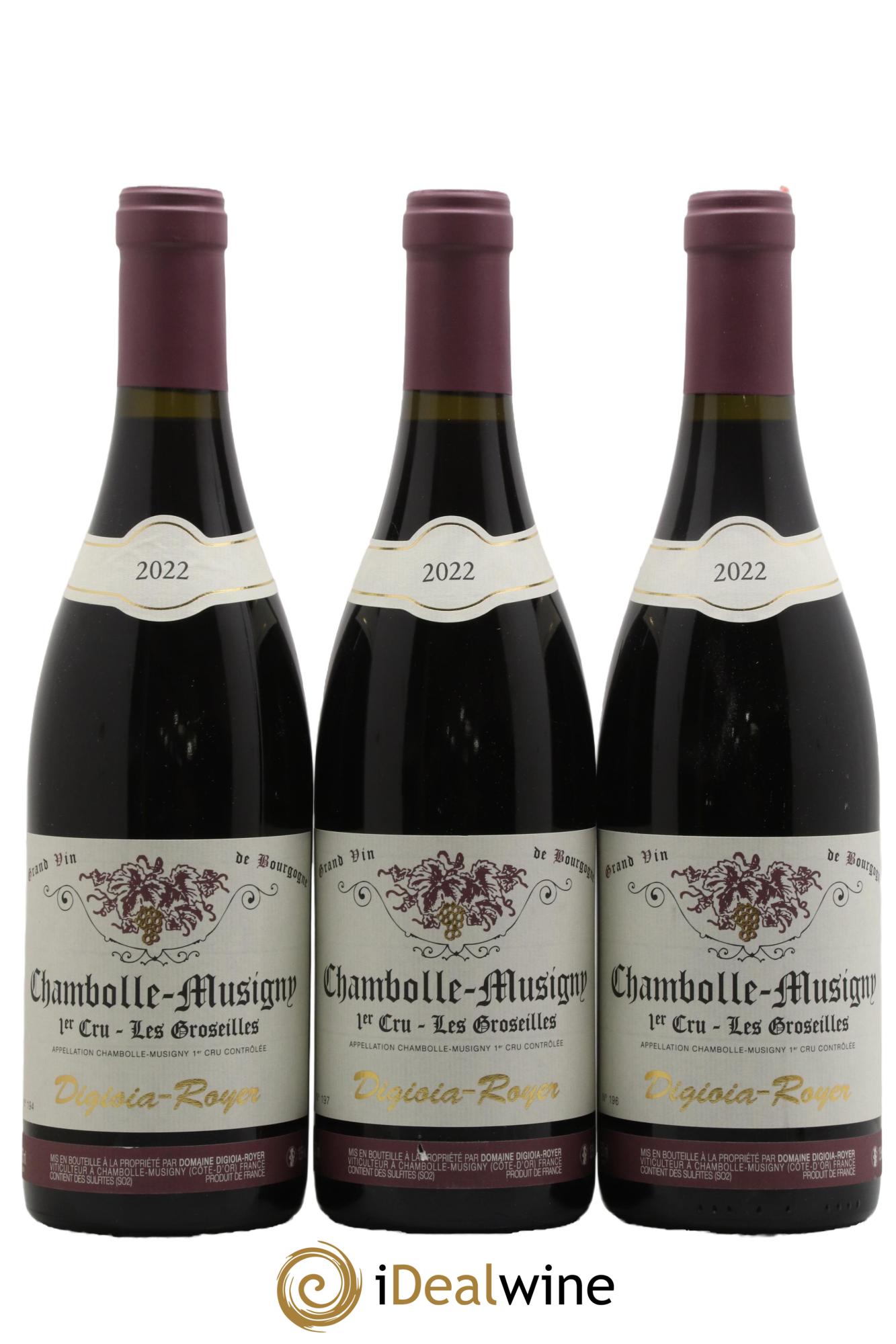 Chambolle-Musigny 1er Cru Les Groseilles Digioia-Royer 2022 - Lotto di 3 bottiglie - 0