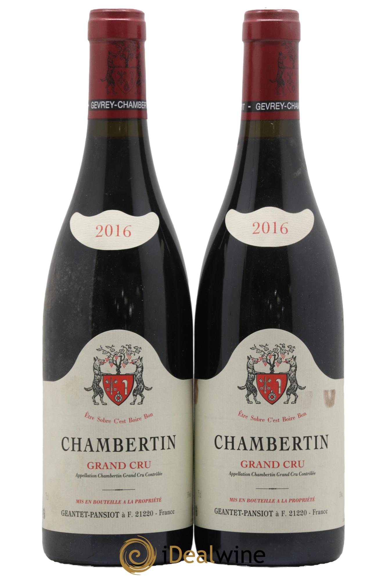 Chambertin Grand Cru Geantet-Pansiot 2016 - Lot of 2 bottles - 0