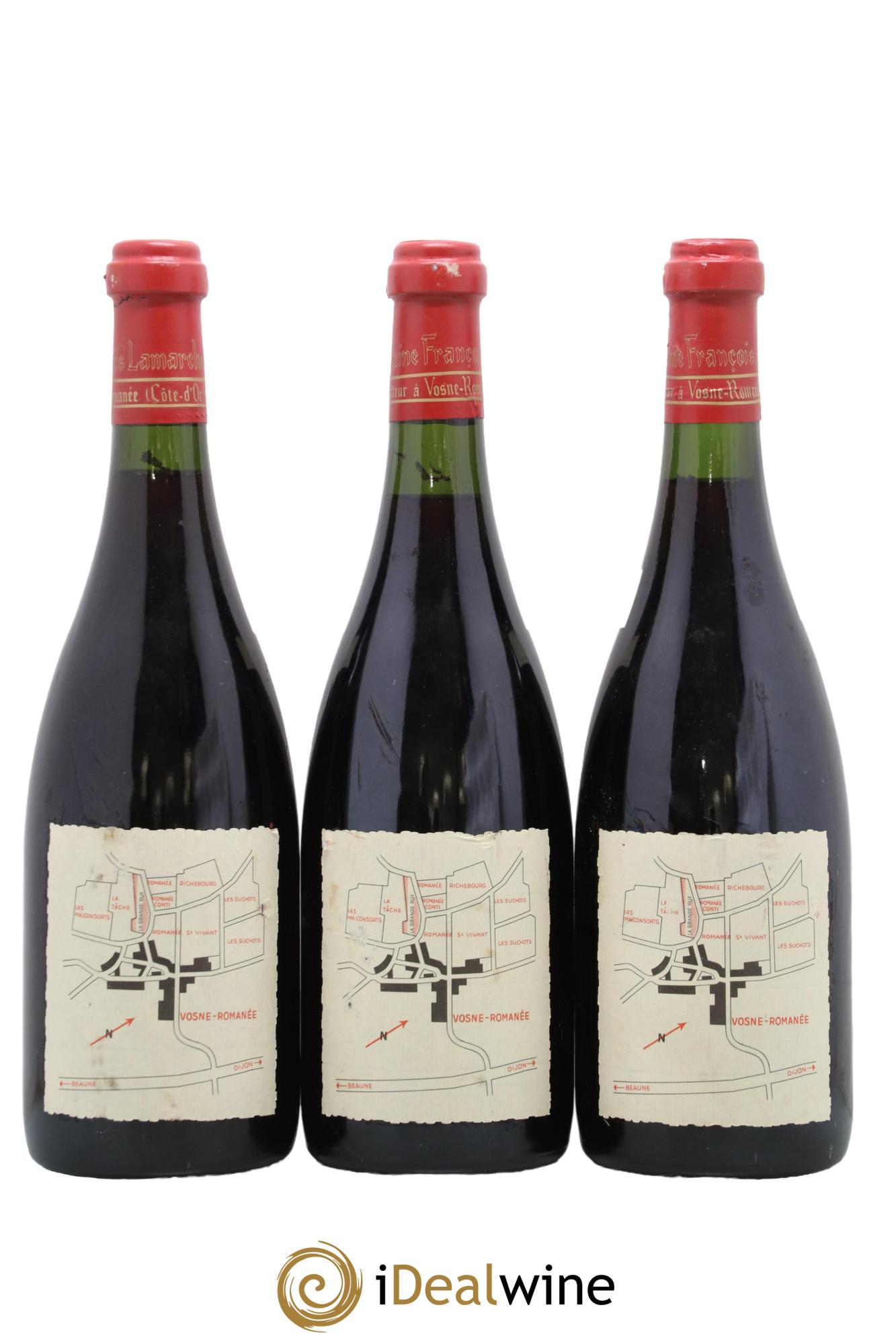 Vosne-Romanée-La Grande Rue Tête de Cuvée Grand Cru Lamarche (Domaine)  1985 - Lot of 3 bottles - 1
