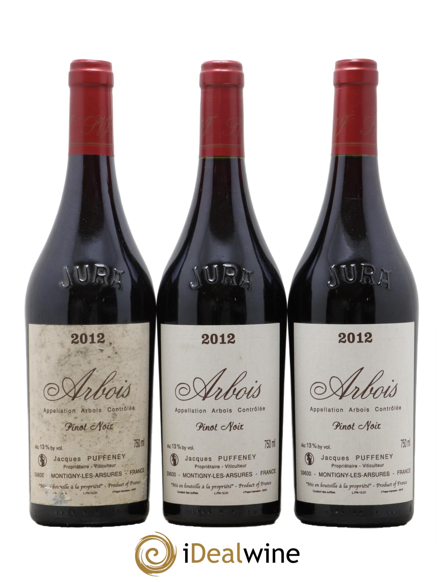 Arbois Pinot Noir Jacques Puffeney 2012 - Lotto di 3 bottiglie - 0