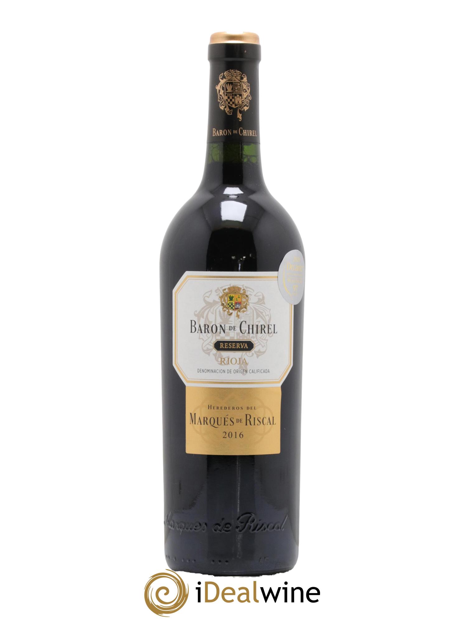 Rioja DOCA Baron De Chirel Reserva Marques De Riscal 2016 - Posten von 1 Flasche - 0