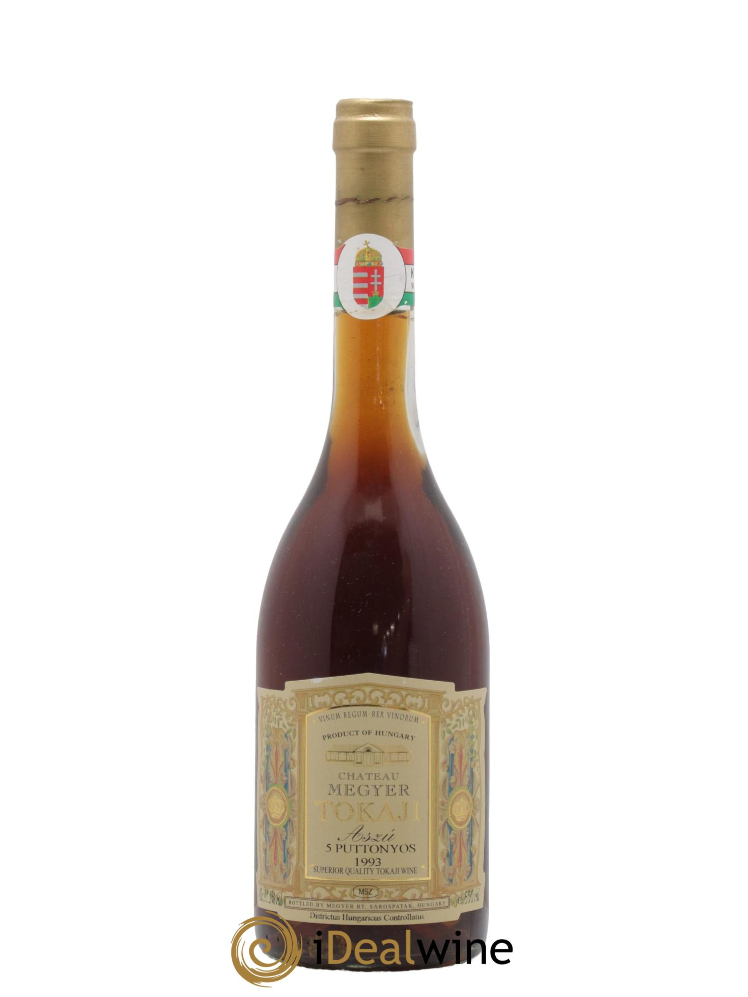 Tokaji Aszu 5 puttonyos Chateau Megyer 1993 - Lot de 1 format 50cl - 0