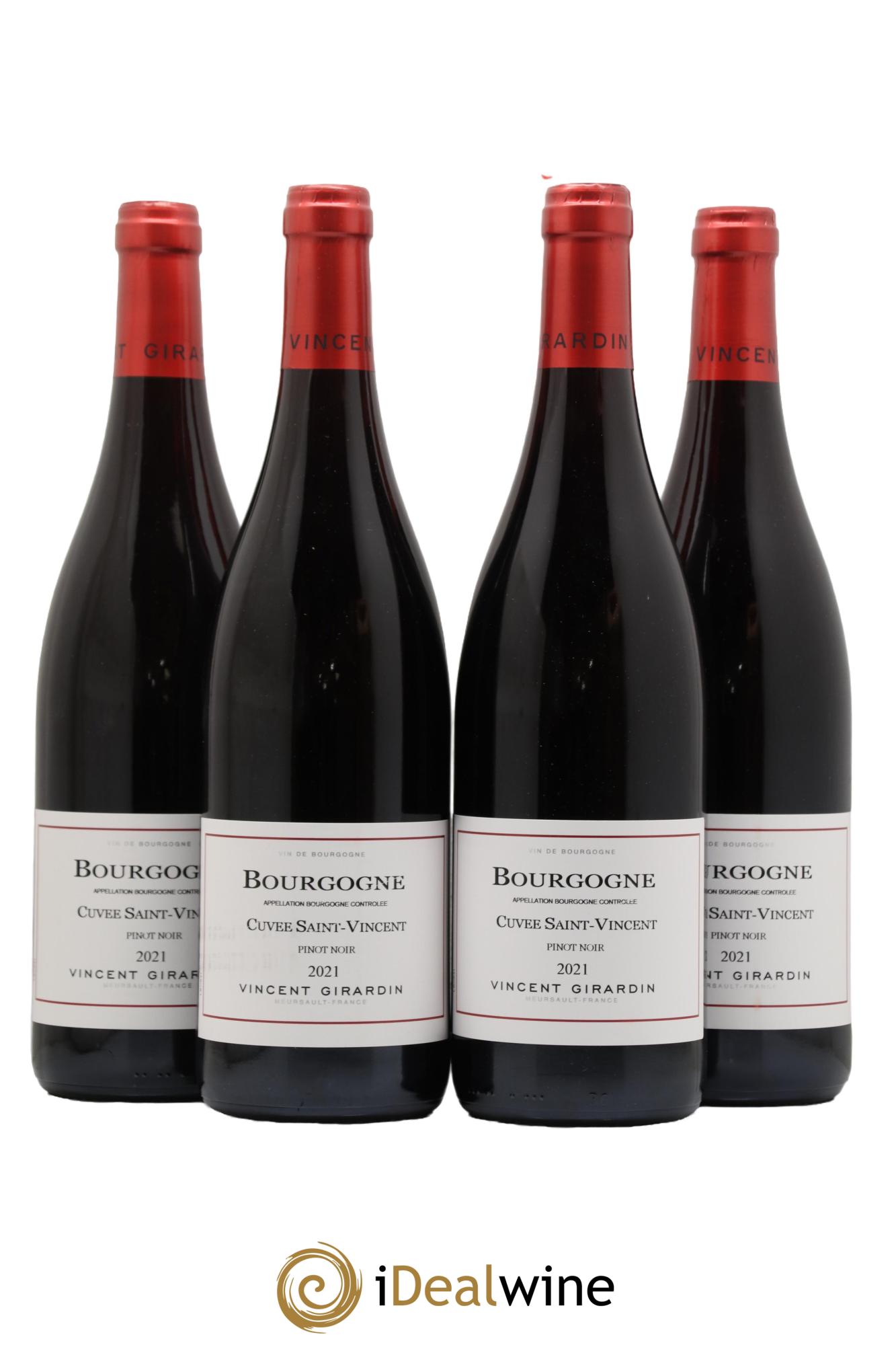 Bourgogne Pinot noir Cuvée Saint Vincent Vincent Girardin (Domaine) 2021 - Lot de 4 bouteilles - 0