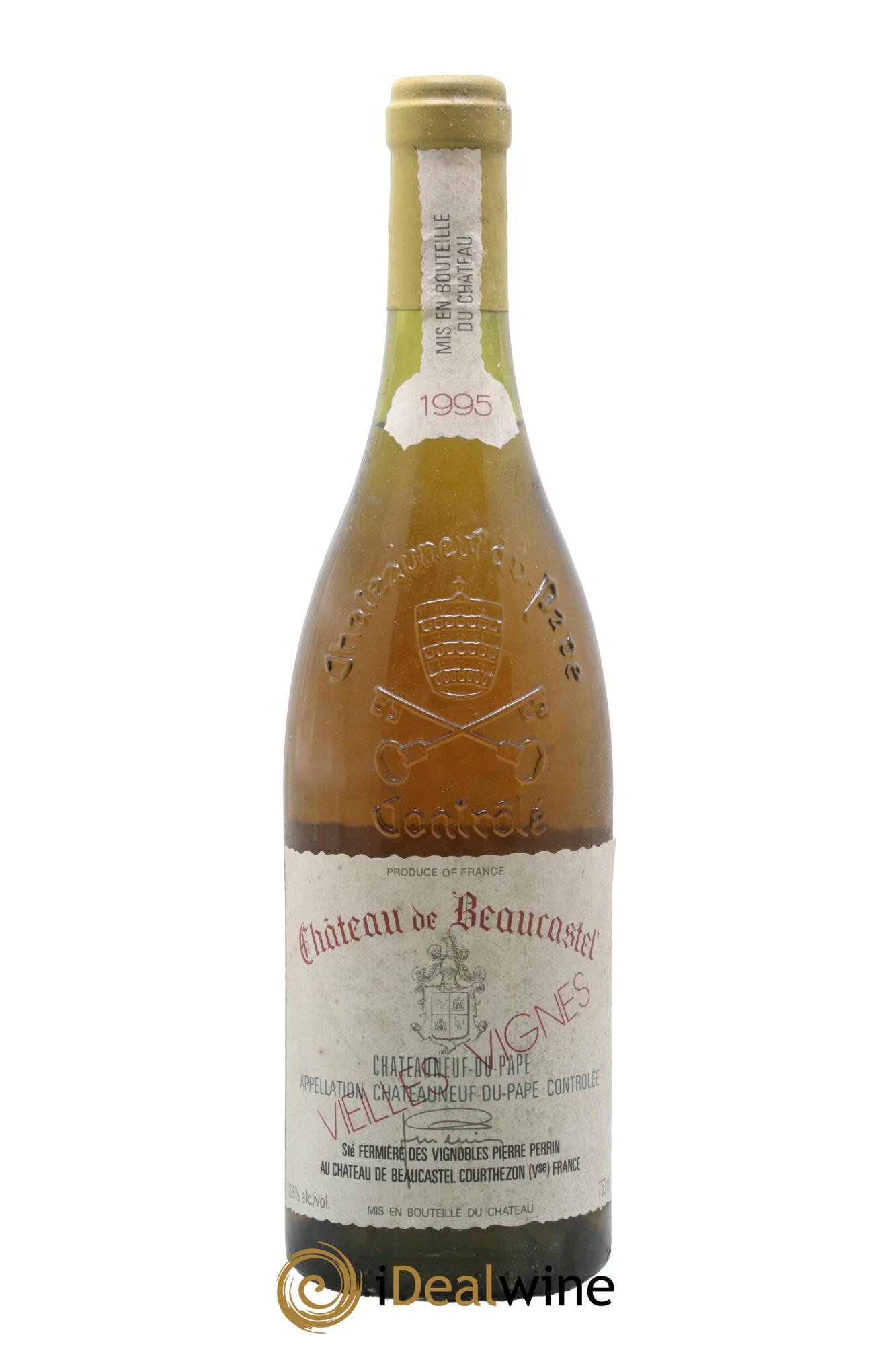 Châteauneuf-du-Pape Château de Beaucastel Vieilles vignes Roussanne Famille Perrin 1995 - Lot de 1 bouteille - 0