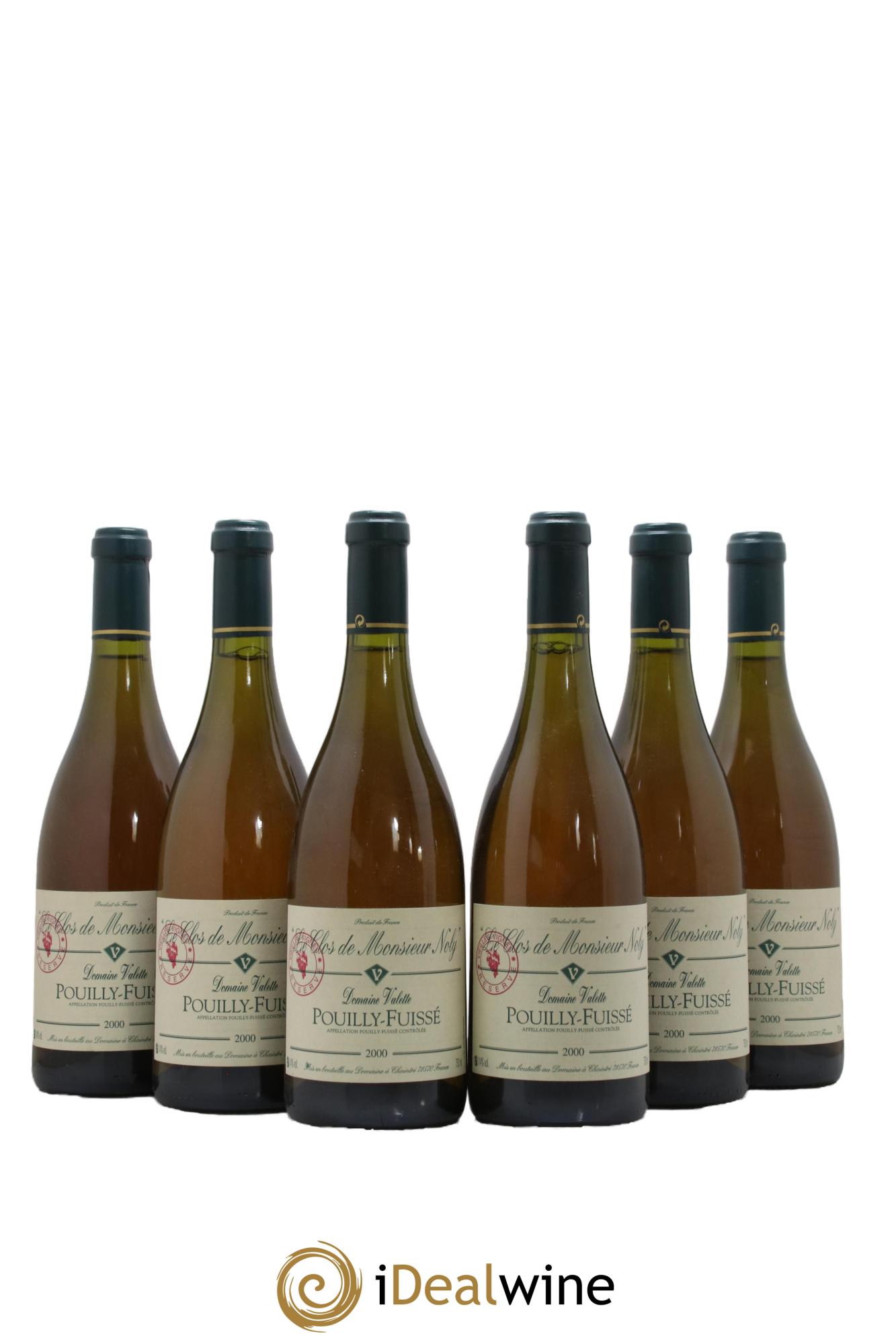 Pouilly-Fuissé Clos de Monsieur Noly Vieilles Vignes Valette (Domaine) 2000 - Lot de 6 bouteilles - 0