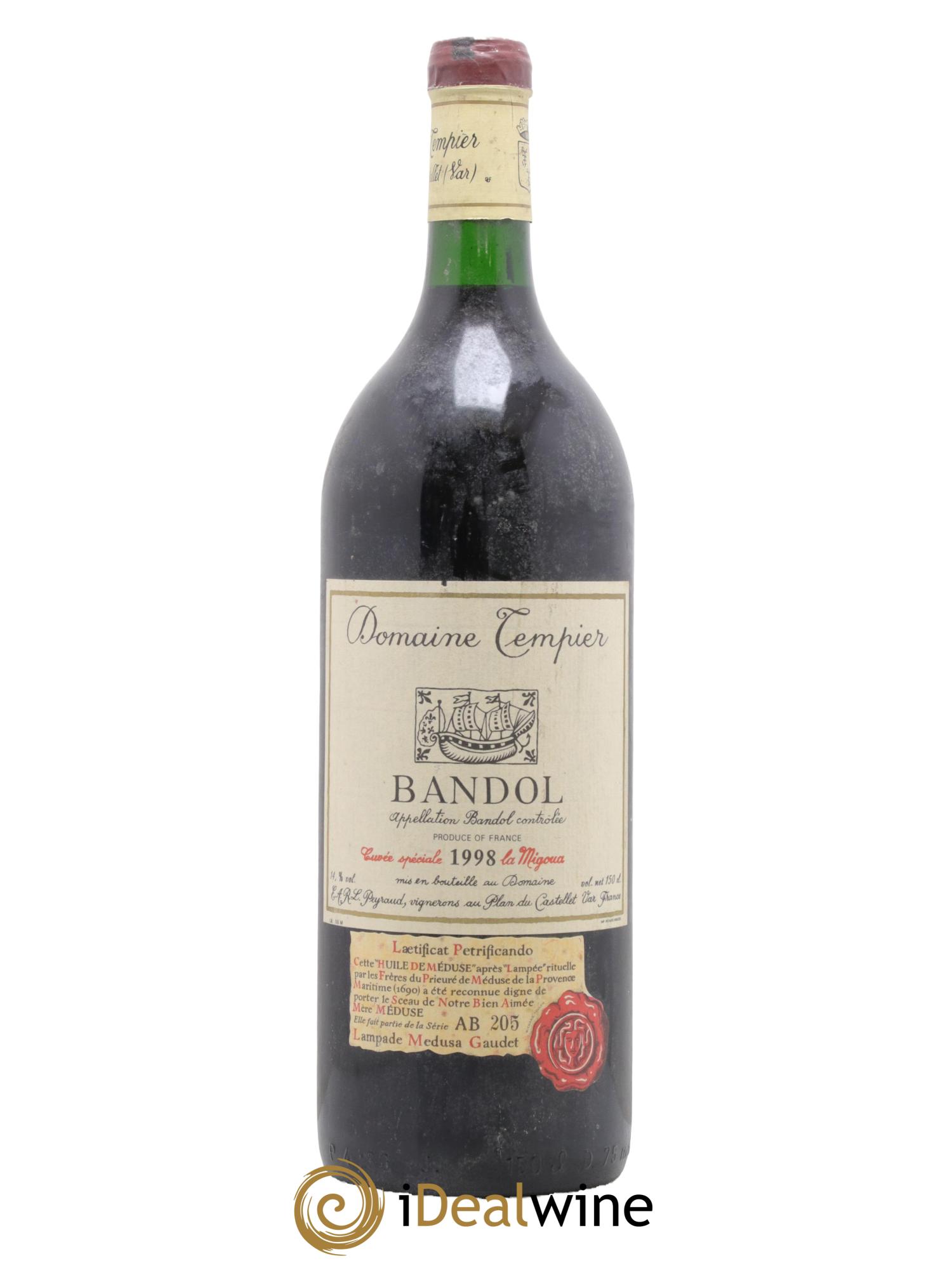 Bandol Domaine Tempier Cuvée La Migoua Famille Peyraud 1998 - Lot de 1 magnum - 0