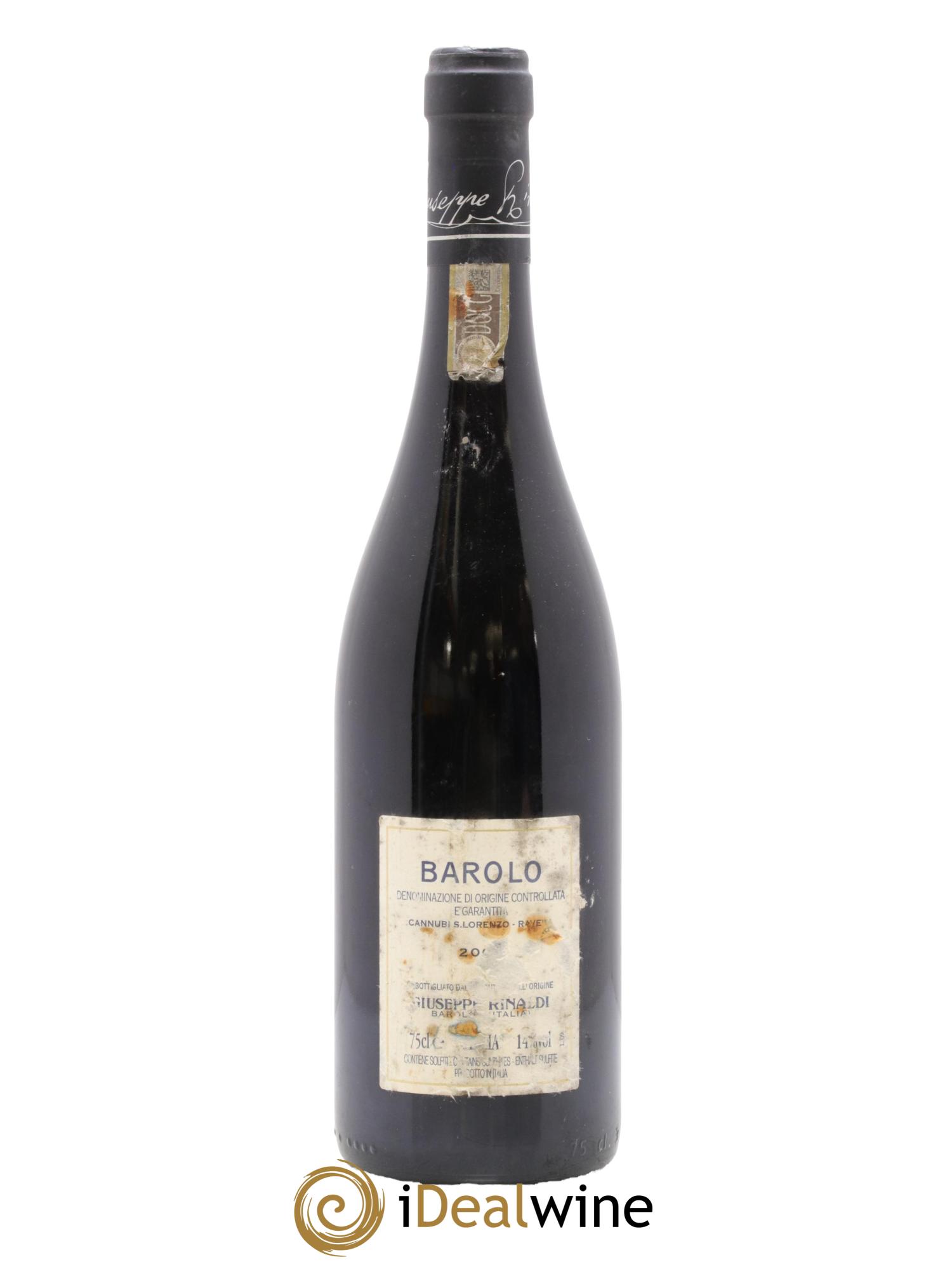 Barolo DOCG Cannubi San Lorenzo Ravera Giuseppe Rinaldi 2009 - Lot de 1 bouteille - 1