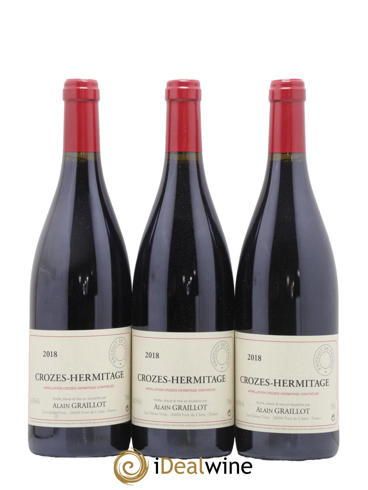 Crozes-Hermitage Domaine Graillot 2018 - Lotto di 3 bottiglie - 0