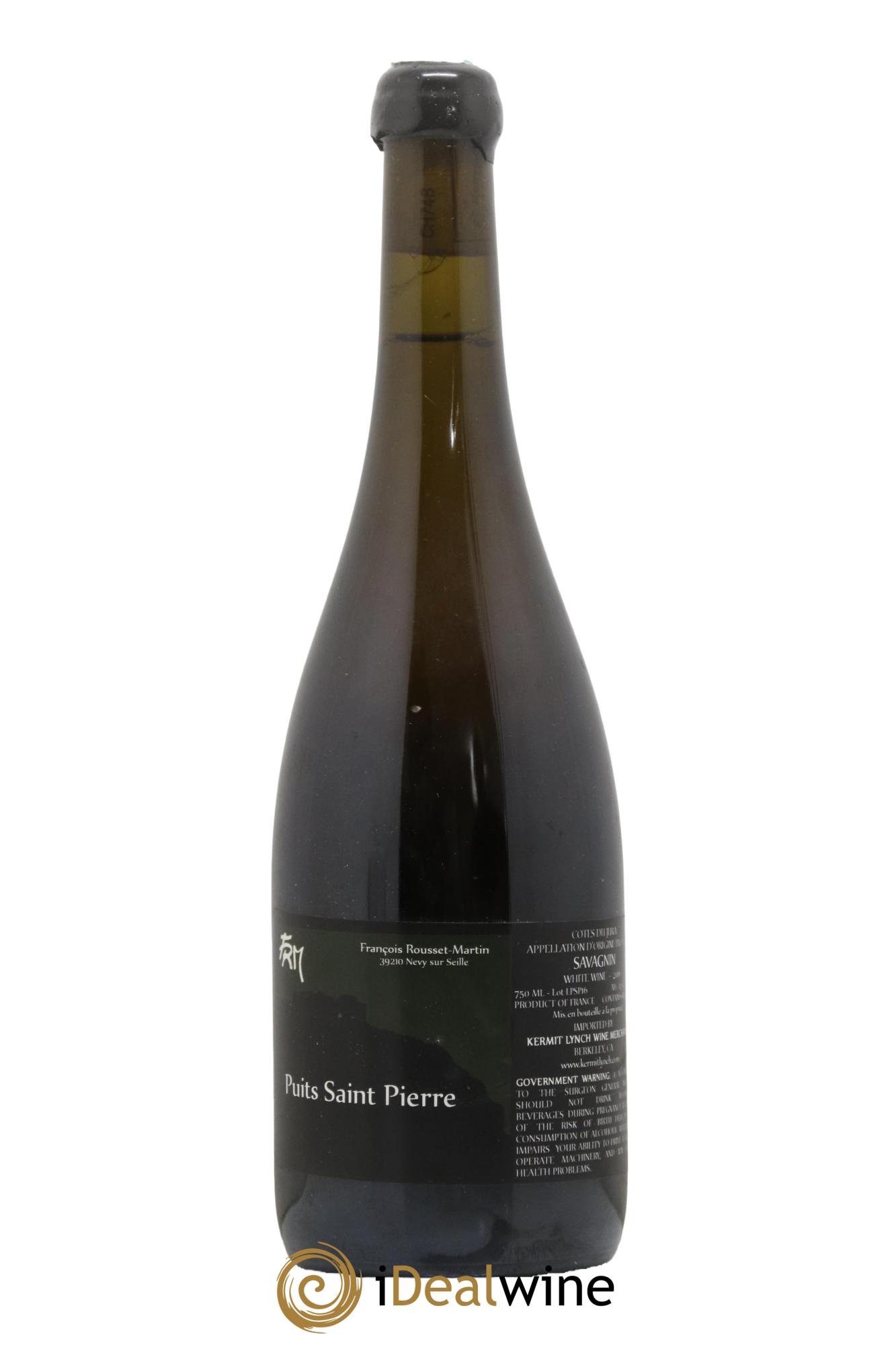 Côtes du Jura Savagnin Puits Saint-Pierre François Rousset Martin 2016 - Lot de 1 bouteille - 0