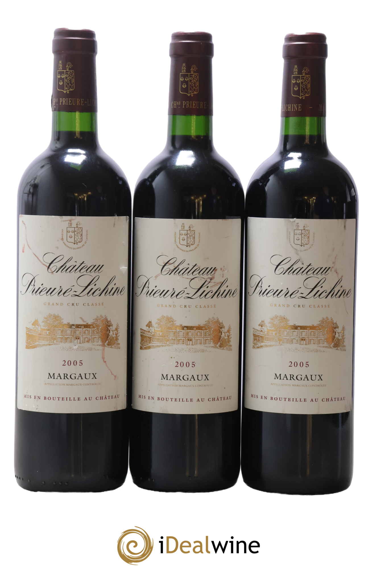 Château Prieuré Lichine 4ème Grand Cru Classé 2005 - Posten von 3 Flaschen - 0
