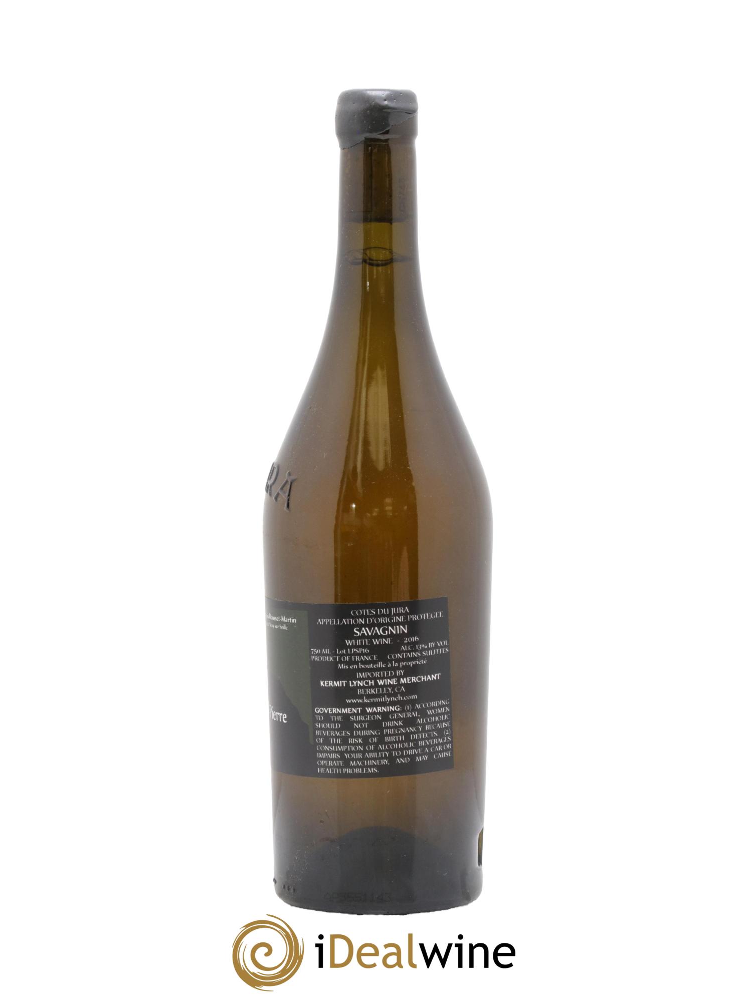 Côtes du Jura Savagnin Puits Saint-Pierre François Rousset Martin 2016 - Lot de 1 bouteille - 1
