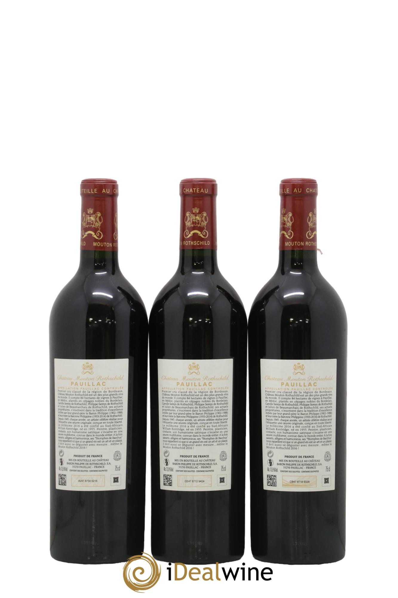Château Mouton Rothschild 1er Grand Cru Classé 2016 - Lot de 6 bouteilles - 5