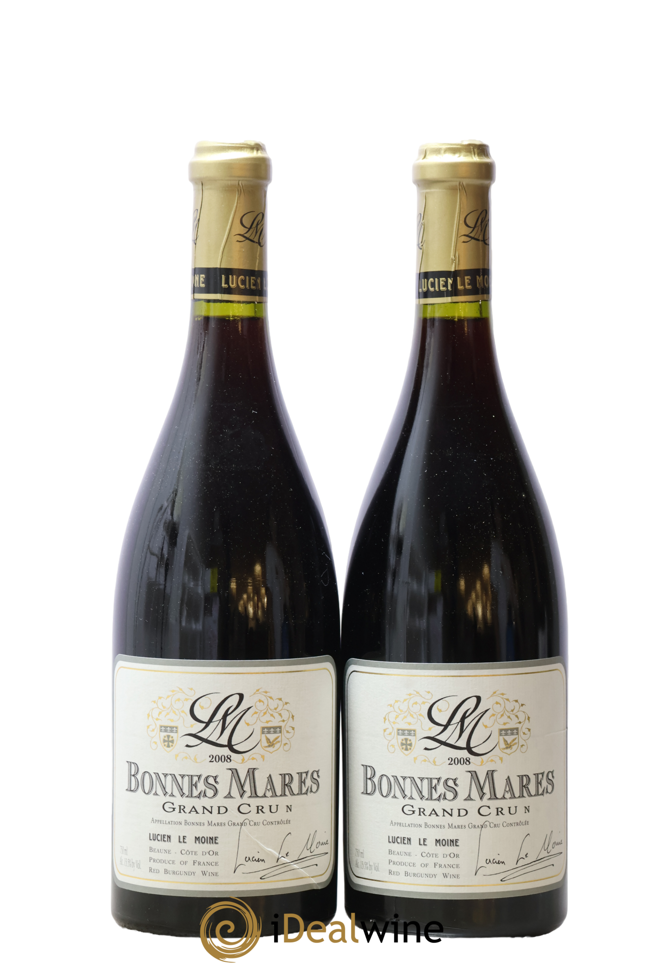 Bonnes-Mares Grand Cru Lucien Le Moine 2008 - Lot de 2 bouteilles - 0
