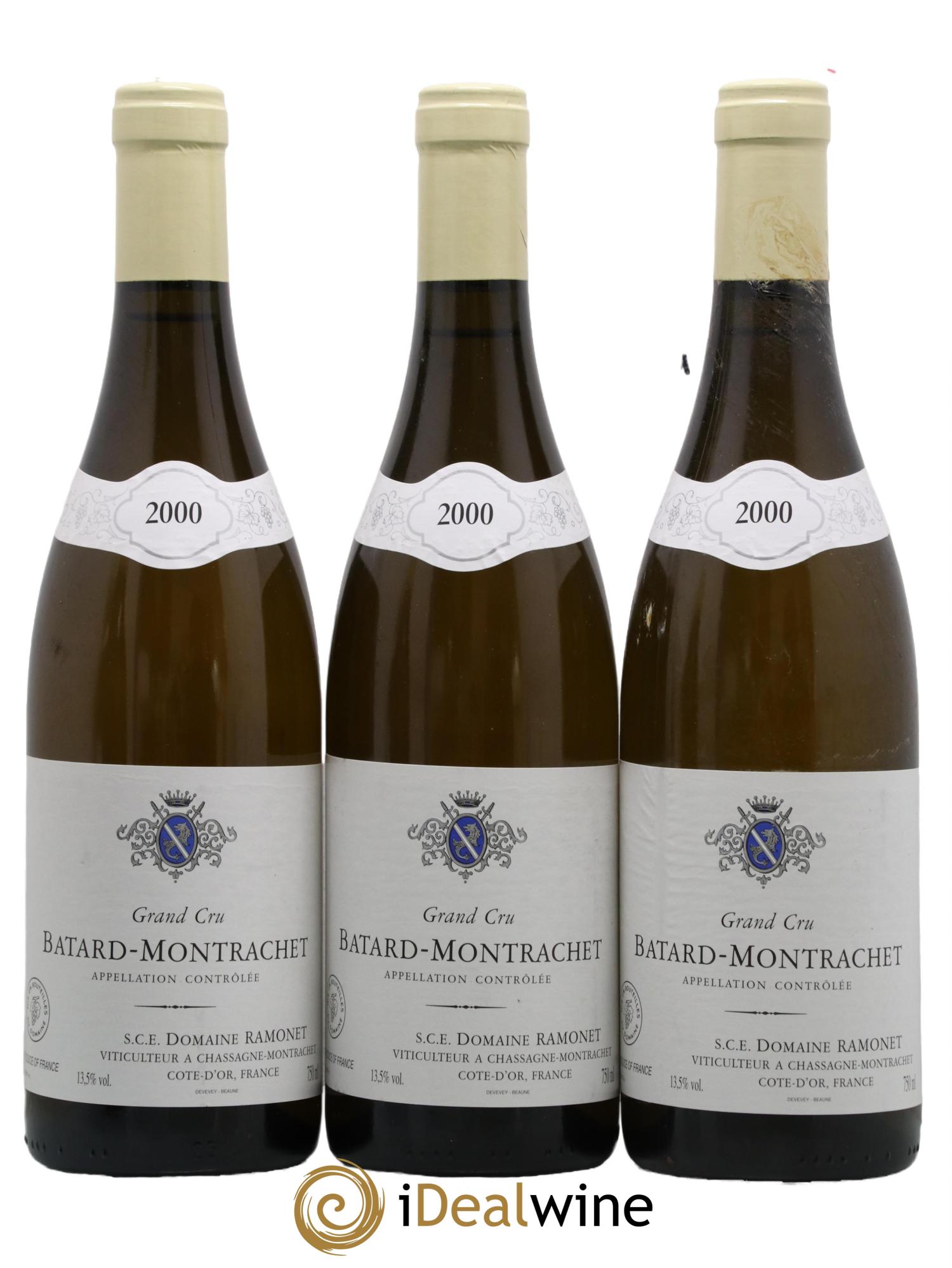 Bâtard-Montrachet Grand Cru Ramonet (Domaine) 2000 - Posten von 3 Flaschen - 0
