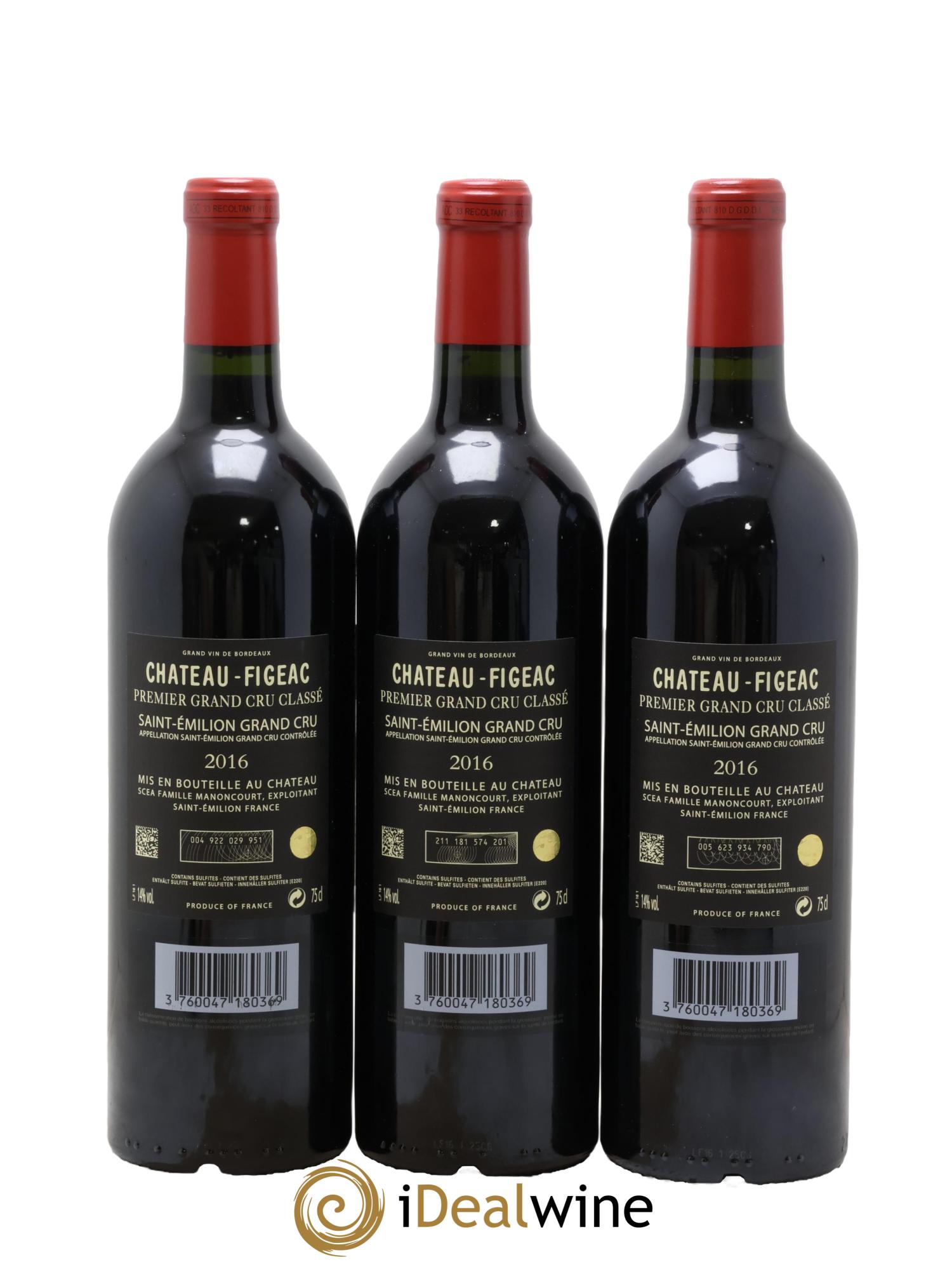 Château Figeac 1er Grand Cru Classé A 2016 - Lot of 6 bottles - 4