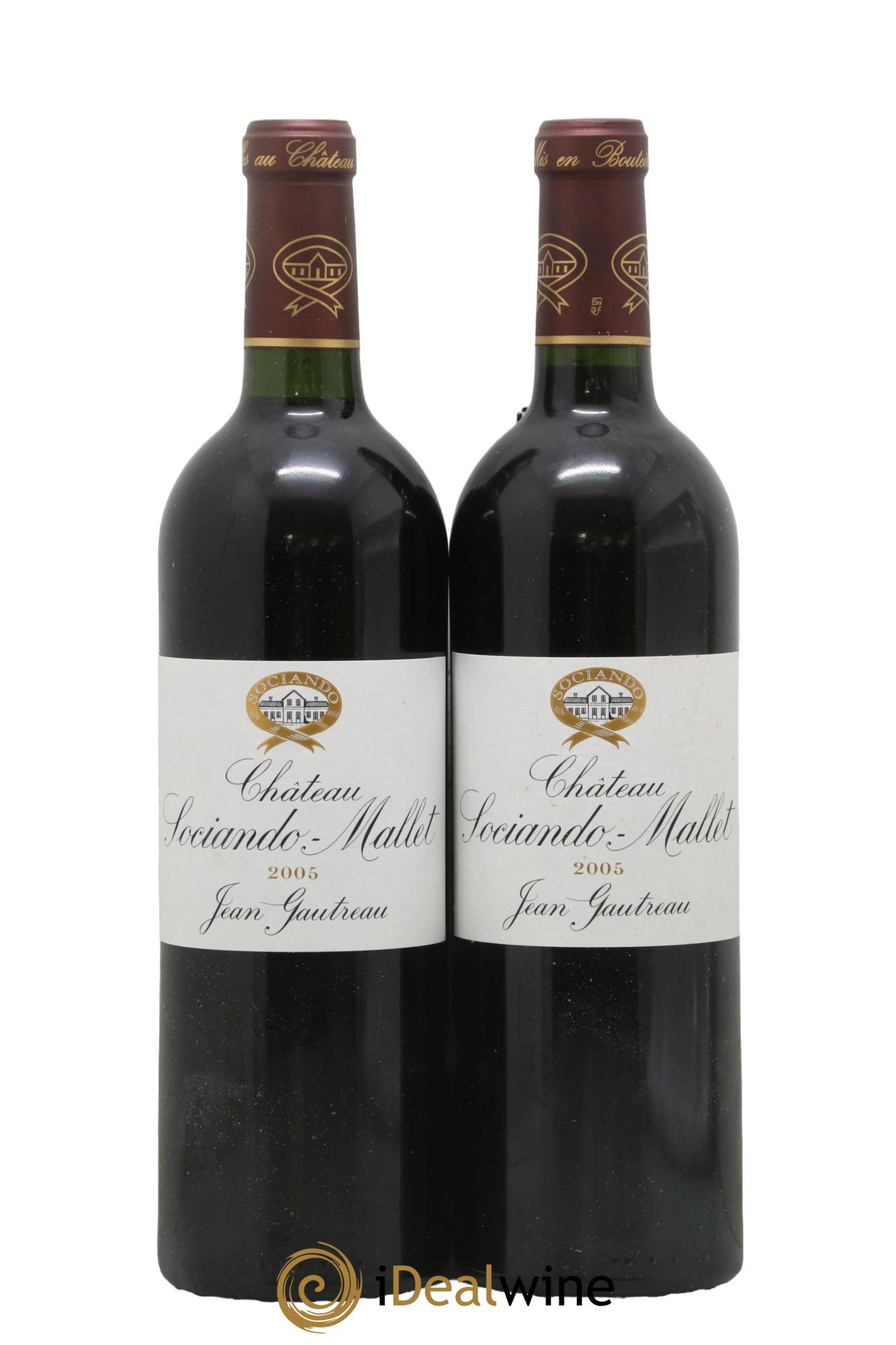 Château Sociando Mallet 2005 - Lot de 2 bouteilles - 0