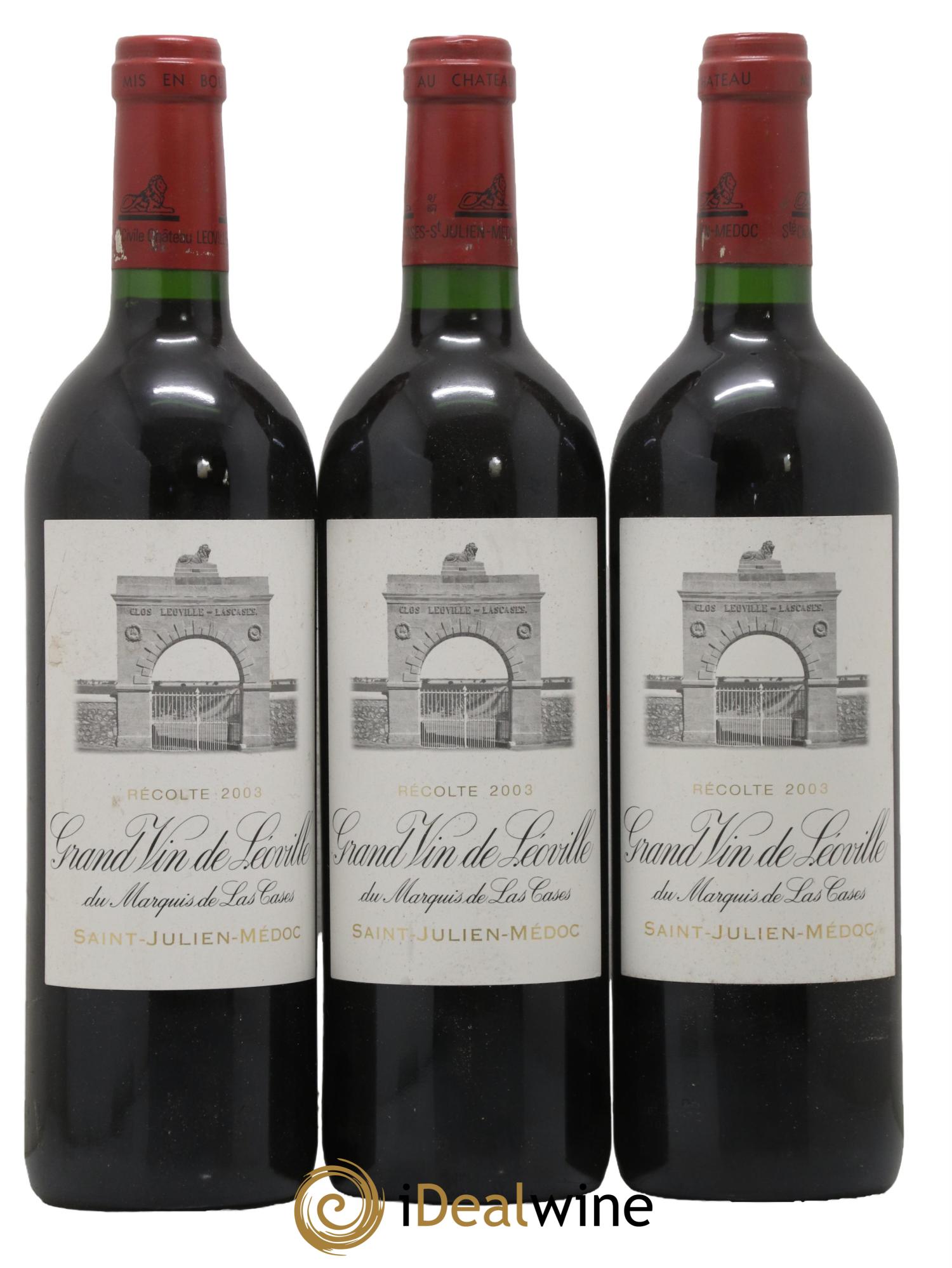 Château Léoville Las Cases 2ème Grand Cru Classé 2003 - Lot de 3 bouteilles - 0