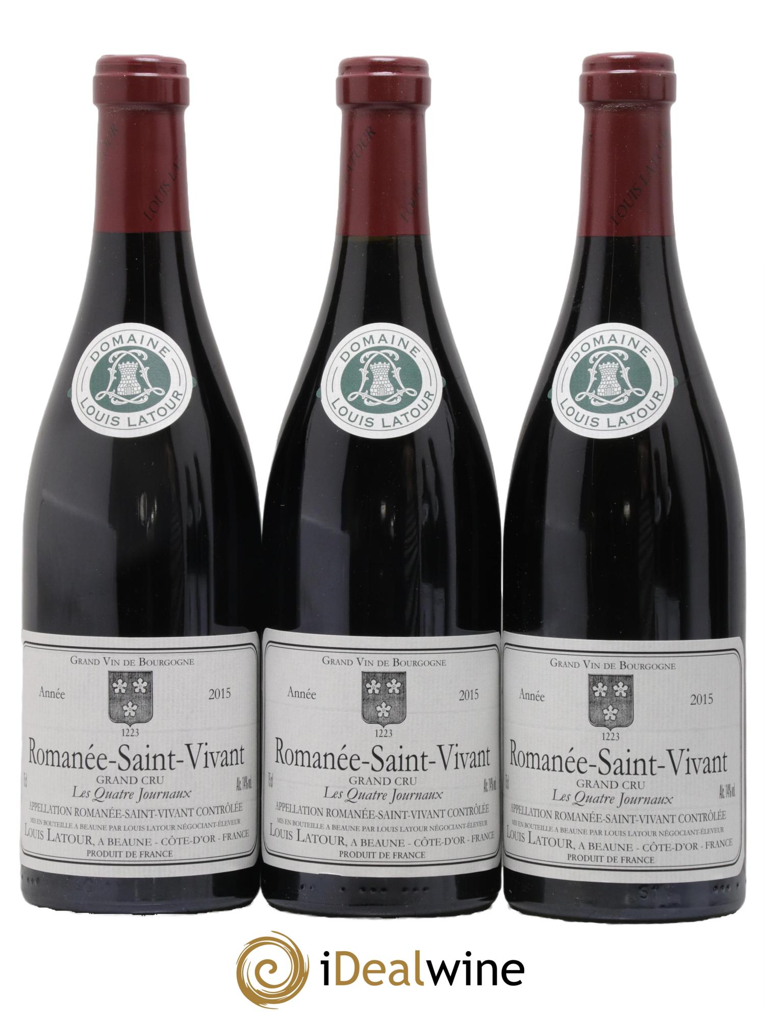 Romanée-Saint-Vivant Grand Cru Les Quatre Journaux Louis Latour 2015 - Lot de 6 bouteilles - 1