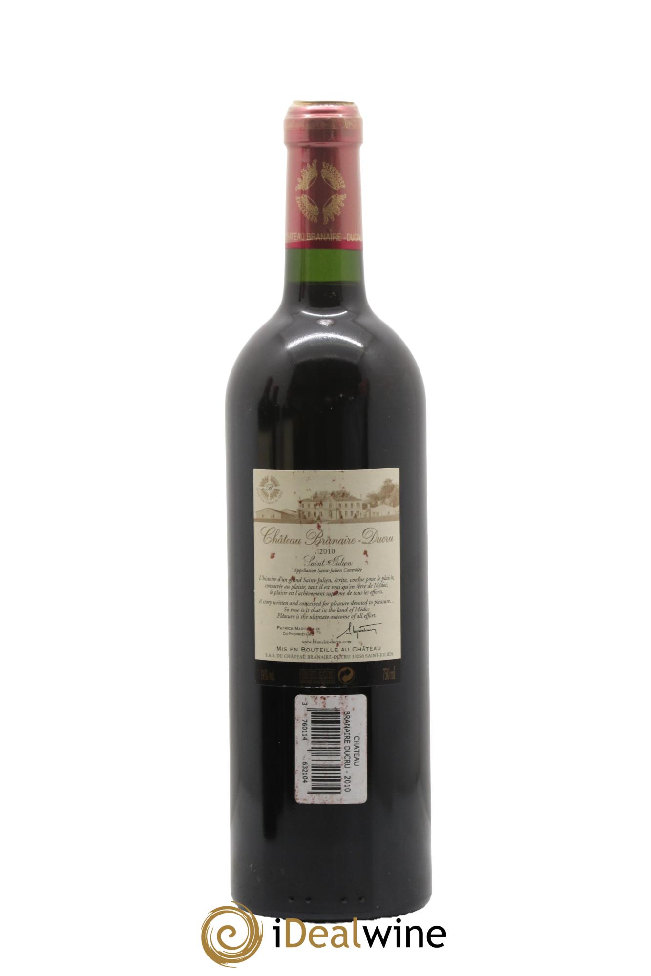Château Branaire Ducru 4ème Grand Cru Classé 2010 - Lot de 1 bouteille - 1