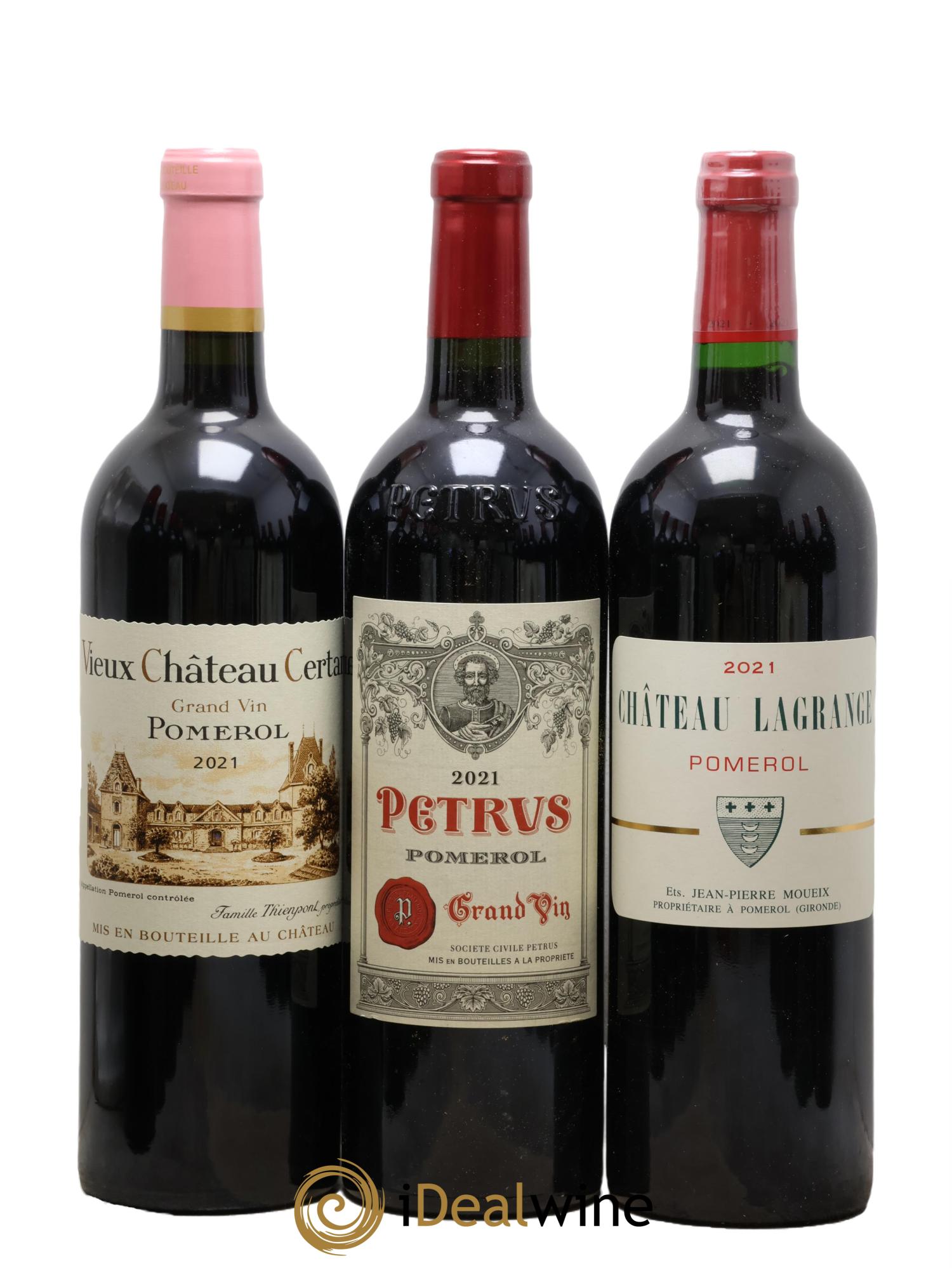 Caisse Prestige PETRUS/LAFLEUR PETRUS/LAGRANGE/LAGRAVE/TROTANNOY/VIEUX CERTAN/BOURGNEUF/BELAIR MONANGE/ LE CHEMIN/ CERTAN DE MAY/ GAZIN/ LAFLEUR GAZIN 2021 - Lot of 12 bottles - 1