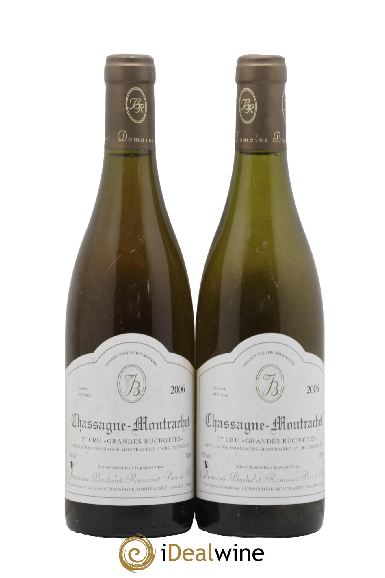Chassagne-Montrachet 1er Cru Les Grandes Ruchottes Bachelet-Ramonet (Domaine) 2006 - Lot de 2 bouteilles - 0