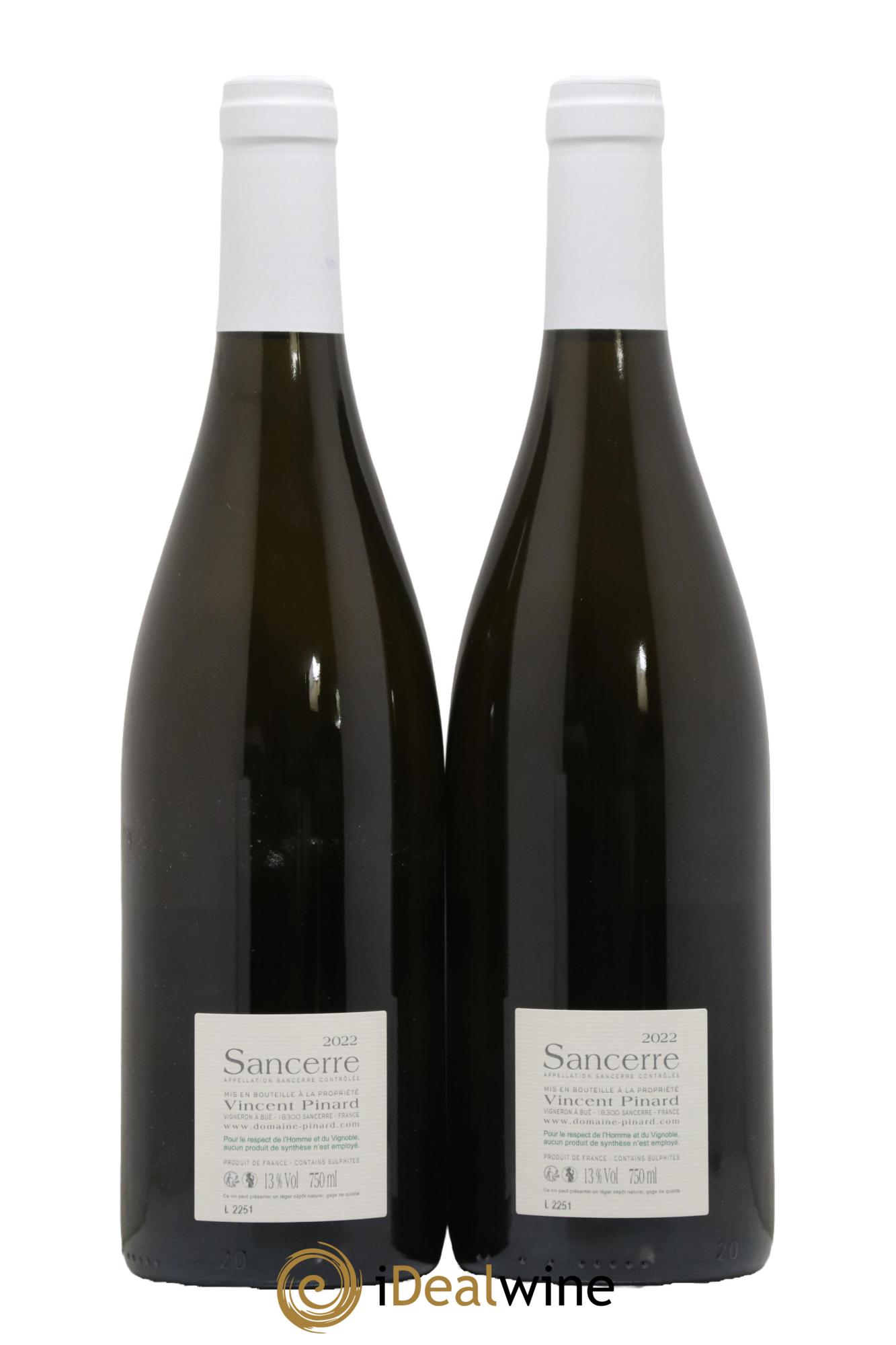 Sancerre Nuance Vincent Pinard 2022 - Lot de 2 bouteilles - 1