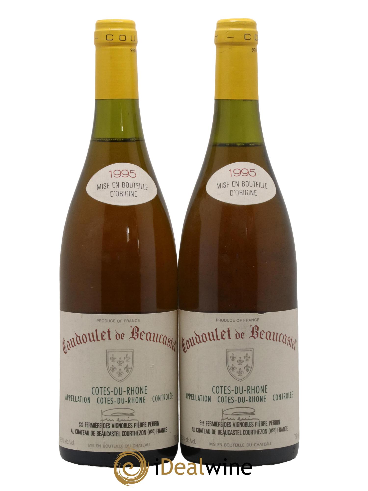 Côtes-du-Rhône Coudoulet de Beaucastel Famille Perrin 1995 - Lot de 2 bouteilles - 0