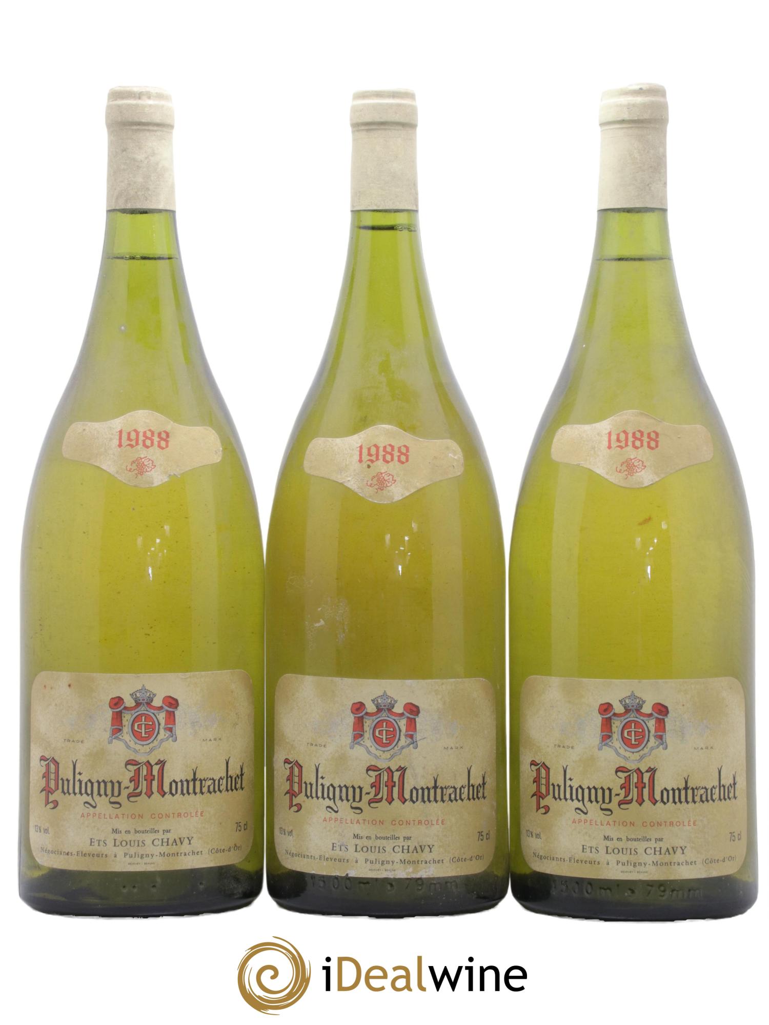 Puligny-Montrachet Louis Chavy 1988 - Lot de 3 magnums - 0