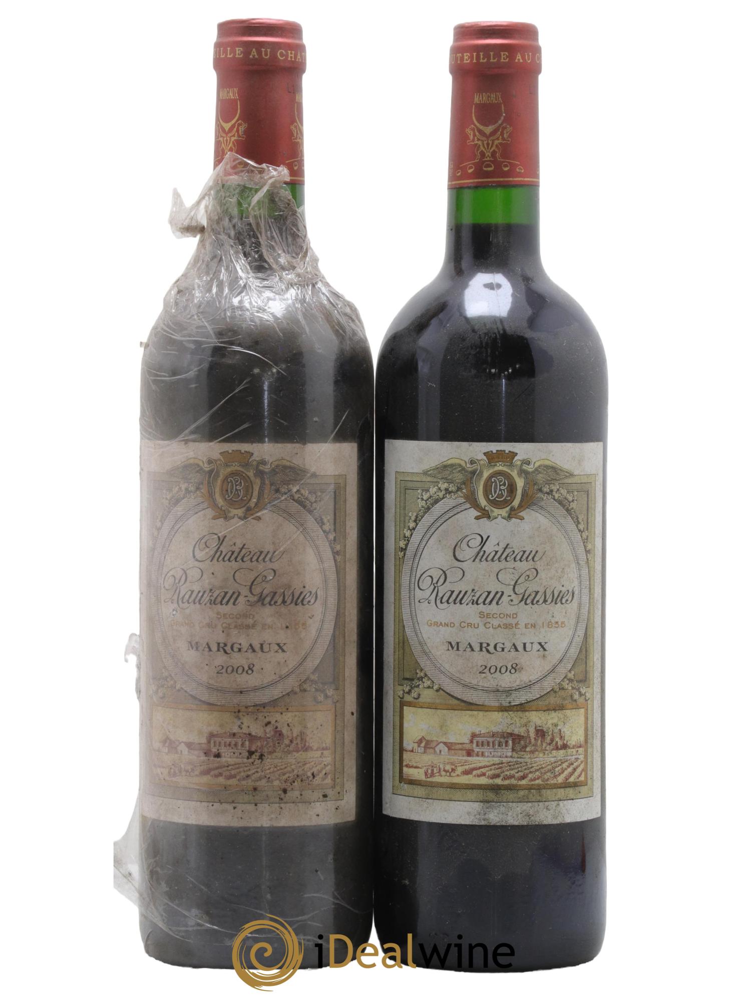 Château Rauzan-Gassies 2ème Grand Cru Classé  2008 - Lot de 2 bouteilles - 0
