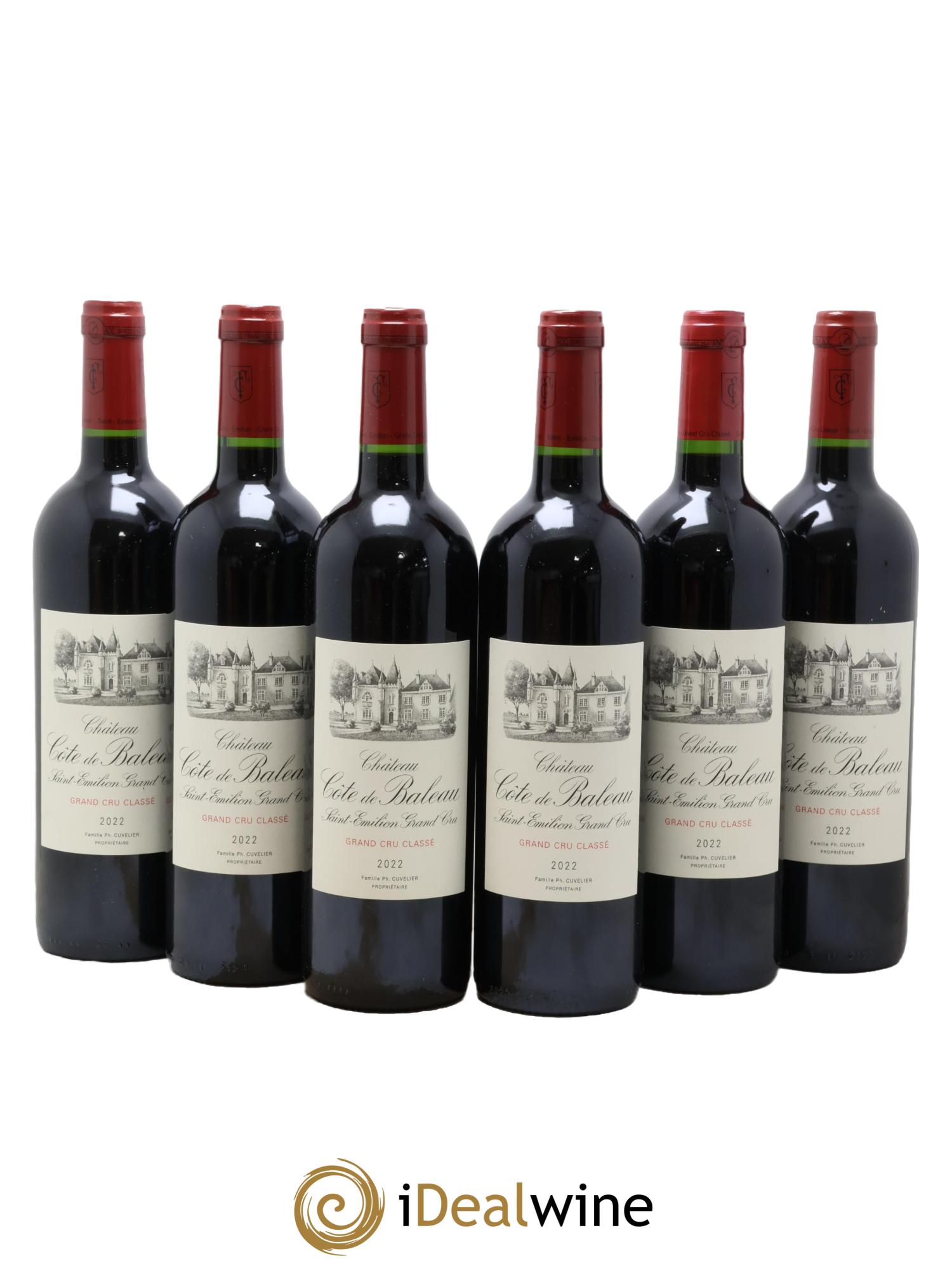 Château Côte de Baleau Grand Cru Classé 2022 - Lot de 6 bouteilles - 0