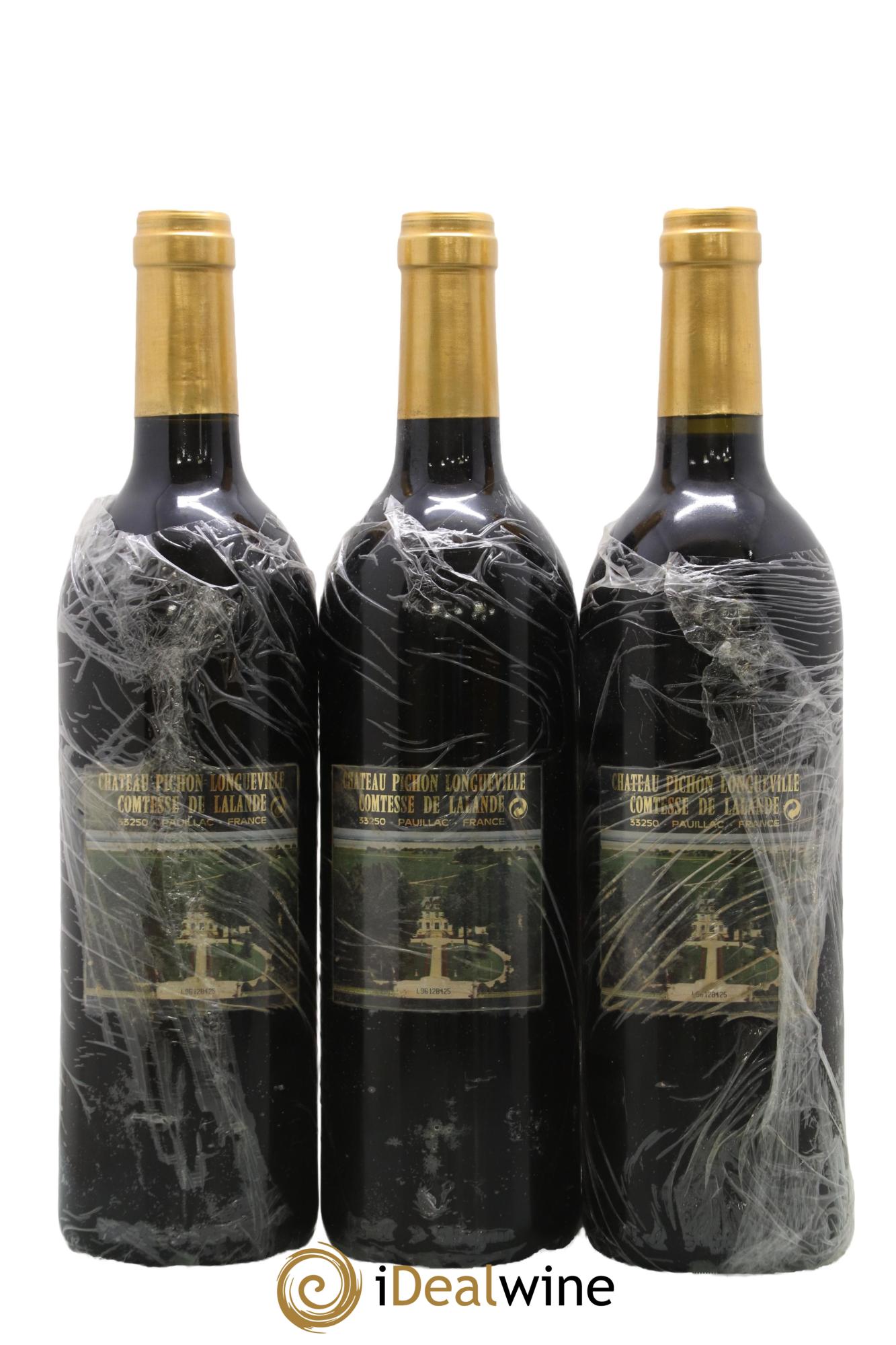 Château Pichon Longueville Comtesse de Lalande 2ème Grand Cru Classé 1996 - Lot de 3 bouteilles - 1