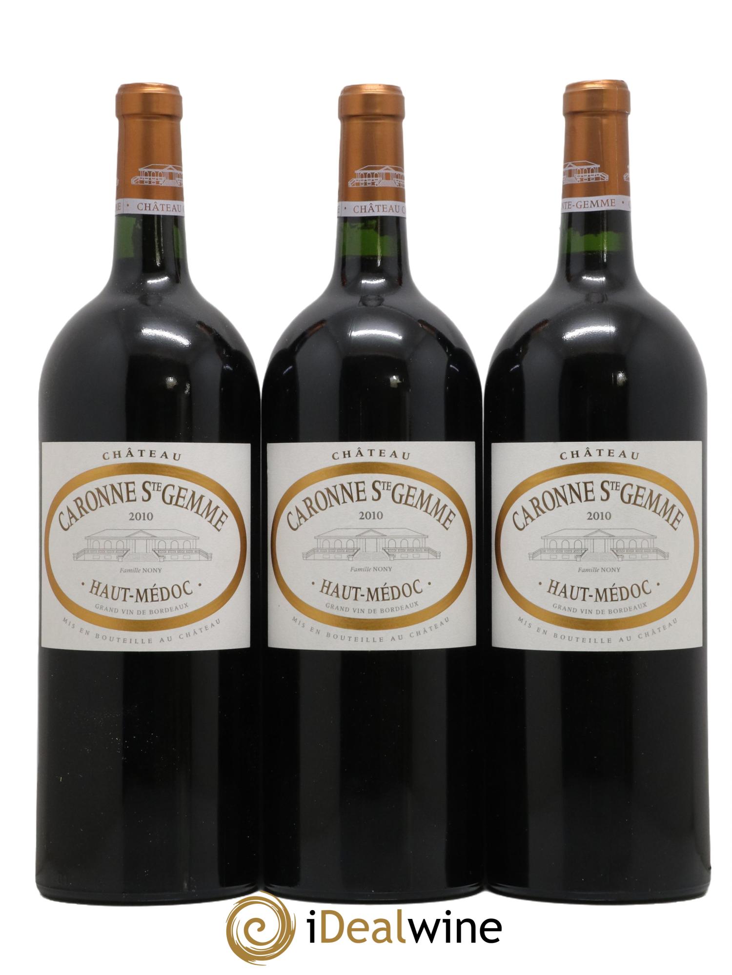 Château Caronne Sainte-Gemme Cru Bourgeois 2010 - Lot de 3 magnums - 0