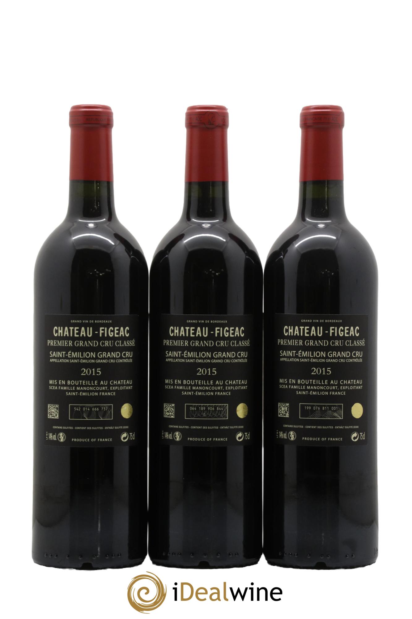 Château Figeac 1er Grand Cru Classé A 2015 - Lot de 6 bouteilles - 3