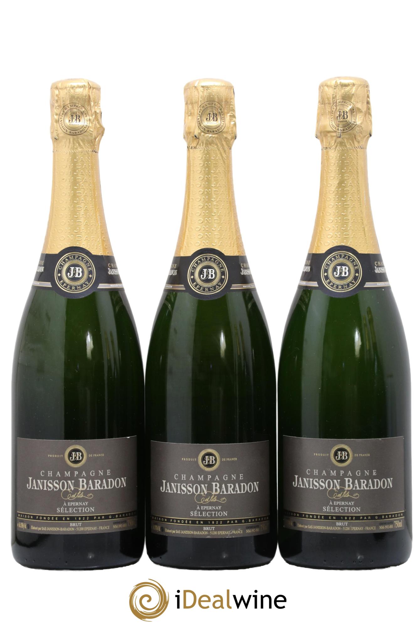Champagne Brut Janisson Baradon - Lot de 3 bouteilles - 0