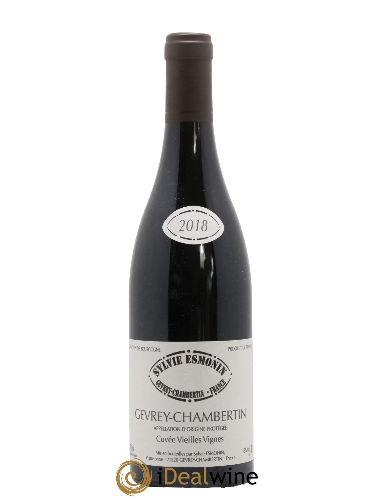 Gevrey-Chambertin Vieilles Vignes Sylvie Esmonin 2018 - Lot de 1 bouteille - 0