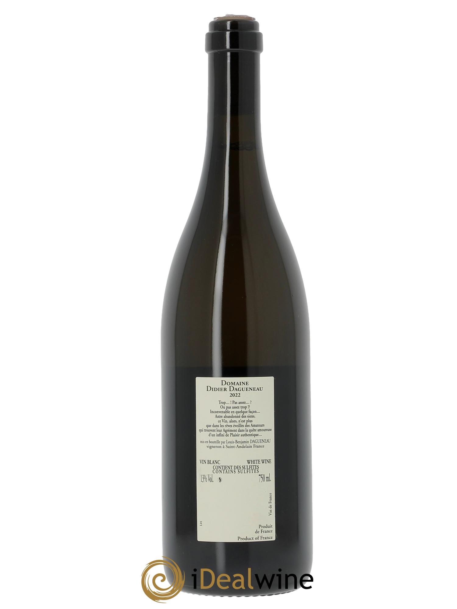 Vin de France (anciennement Pouilly-Fumé) Buisson Renard Dagueneau (Domaine Didier - Louis-Benjamin)  2022 - Posten von 1 Flasche - 1