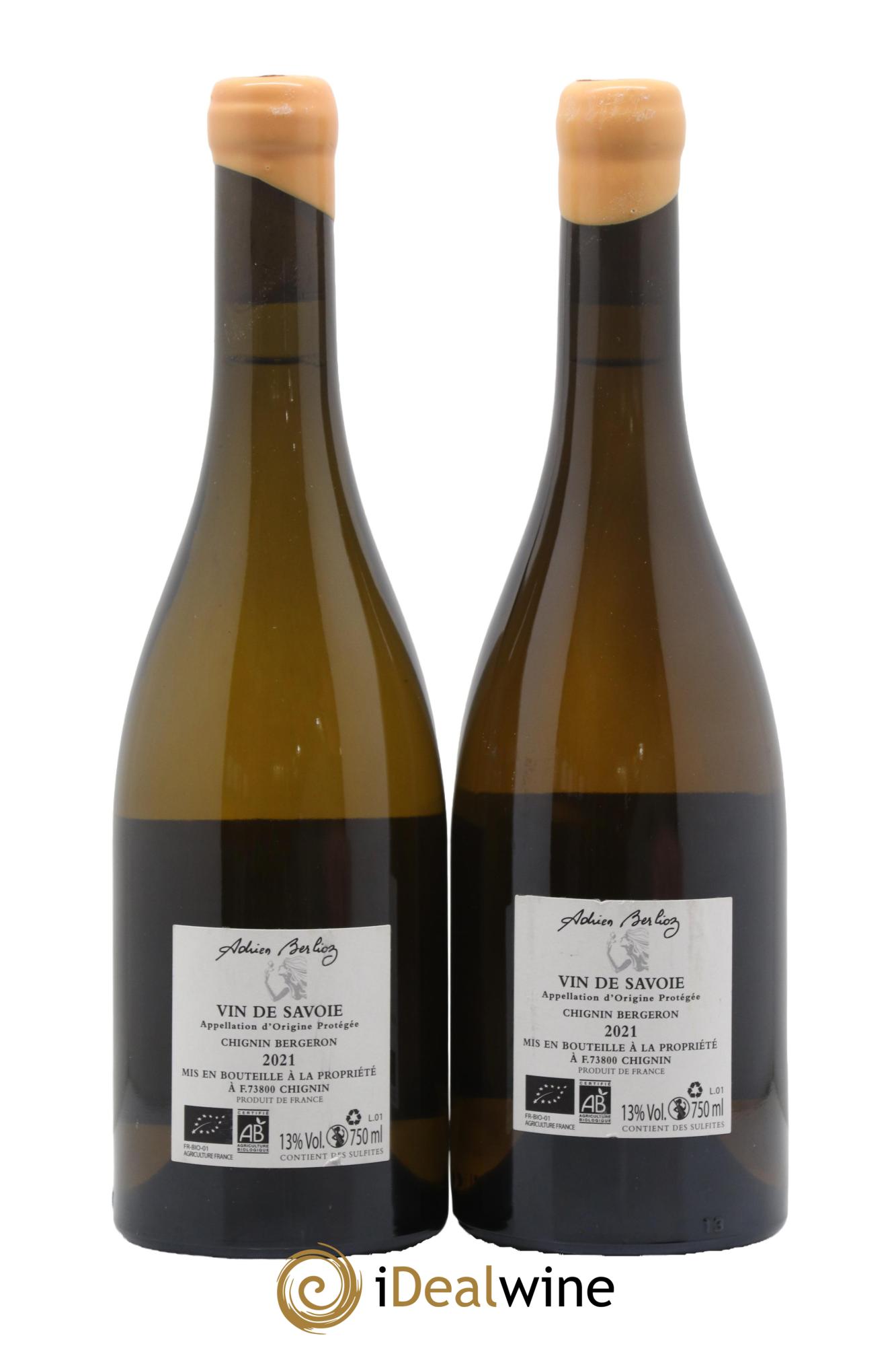 Vin de Savoie Chignin-Bergeron Raipoumpou Adrien Berlioz 2021 - Lotto di 2 bottiglie - 1