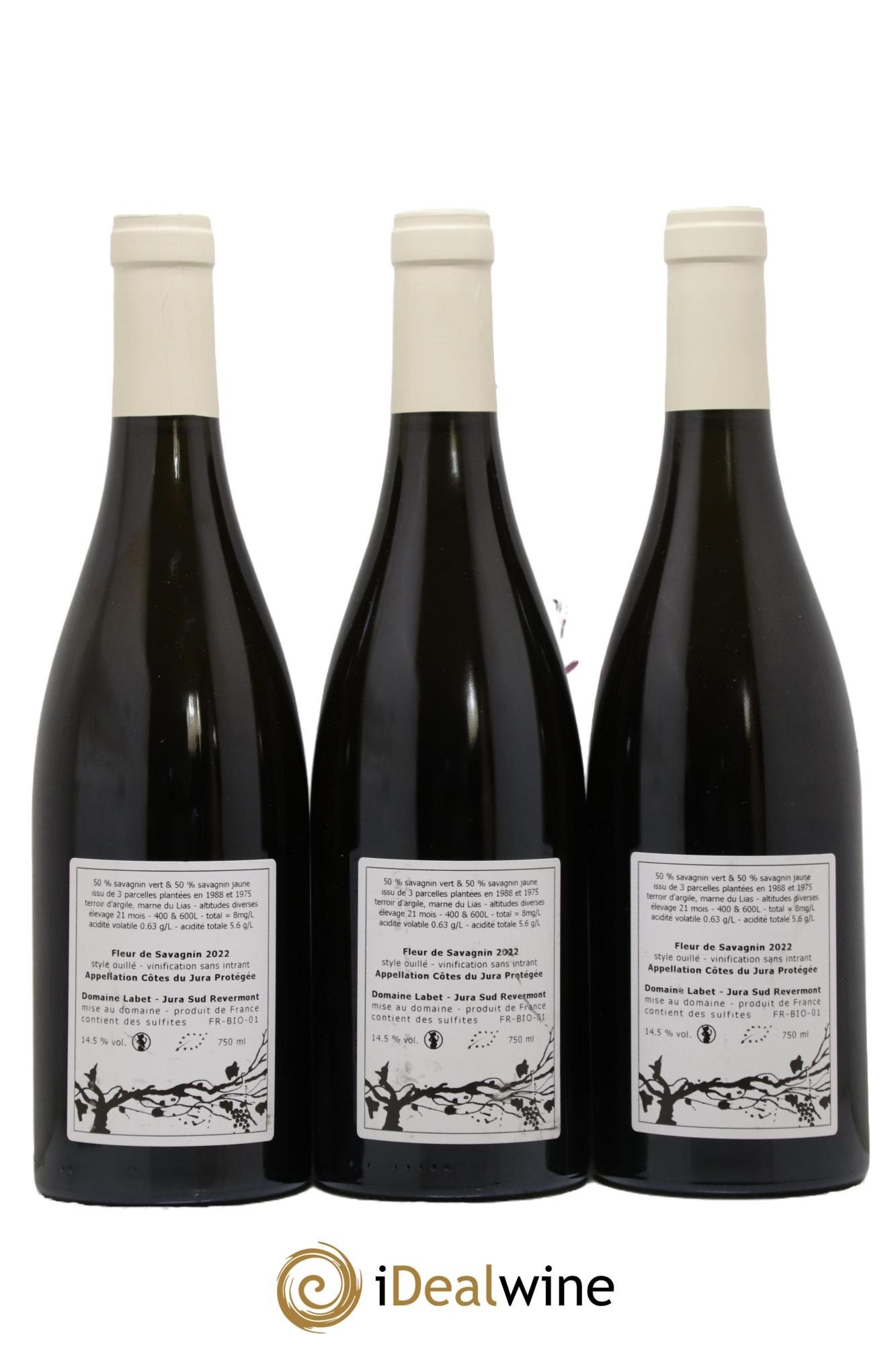 Côtes du Jura Fleur de Savagnin Romain - Julien  - Charline Labet 2022 - Lot de 3 bouteilles - 1