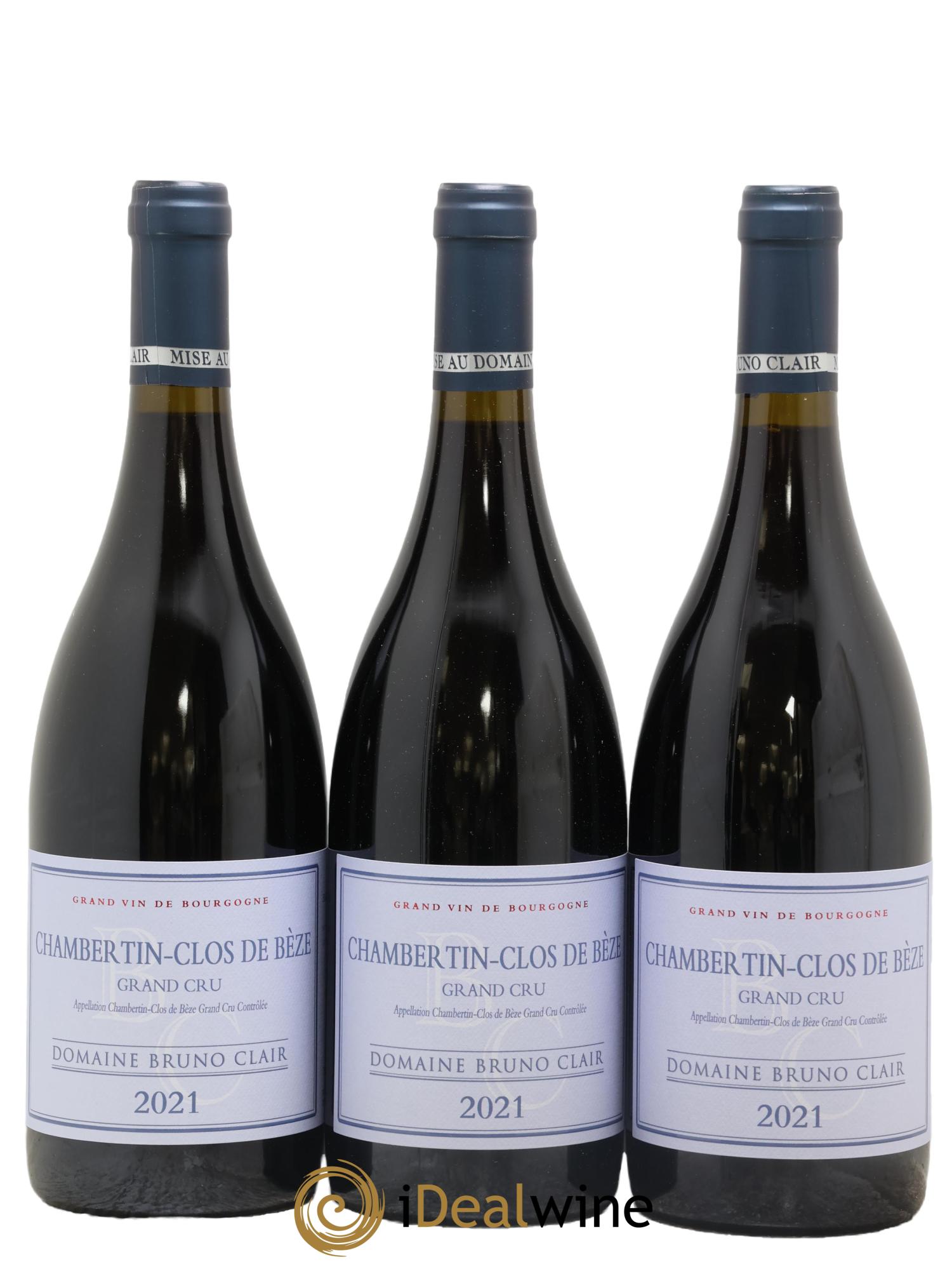 Chambertin Clos de Bèze Grand Cru Bruno Clair (Domaine) 2021 - Lot de 3 bouteilles - 0