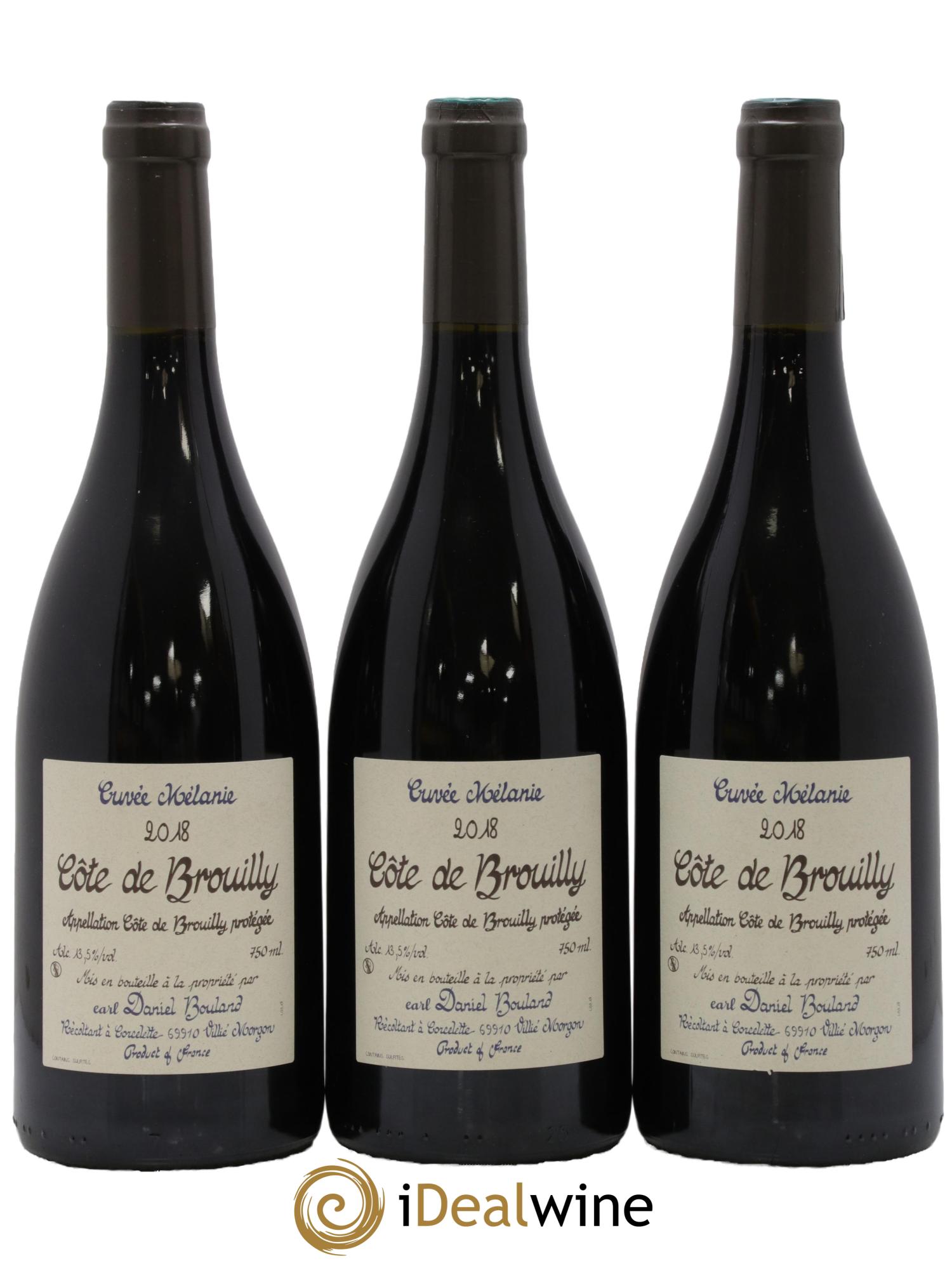 Côte de Brouilly Cuvée Mélanie Daniel Bouland (Domaine) 2018 - Lot de 3 bouteilles - 0