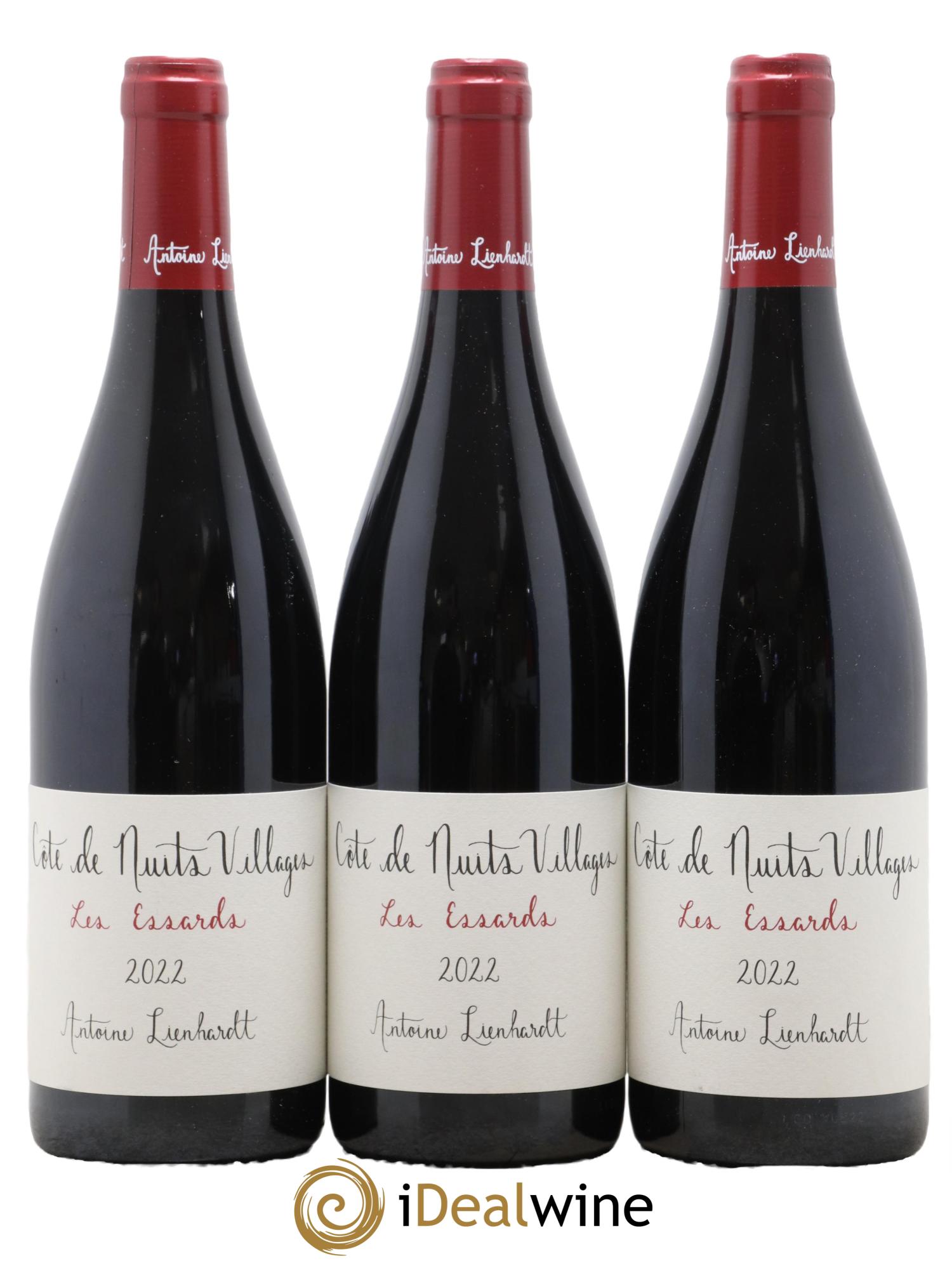 Côte de Nuits-Villages Les Essards Antoine Lienhardt 2022 - Lot de 3 bouteilles - 0