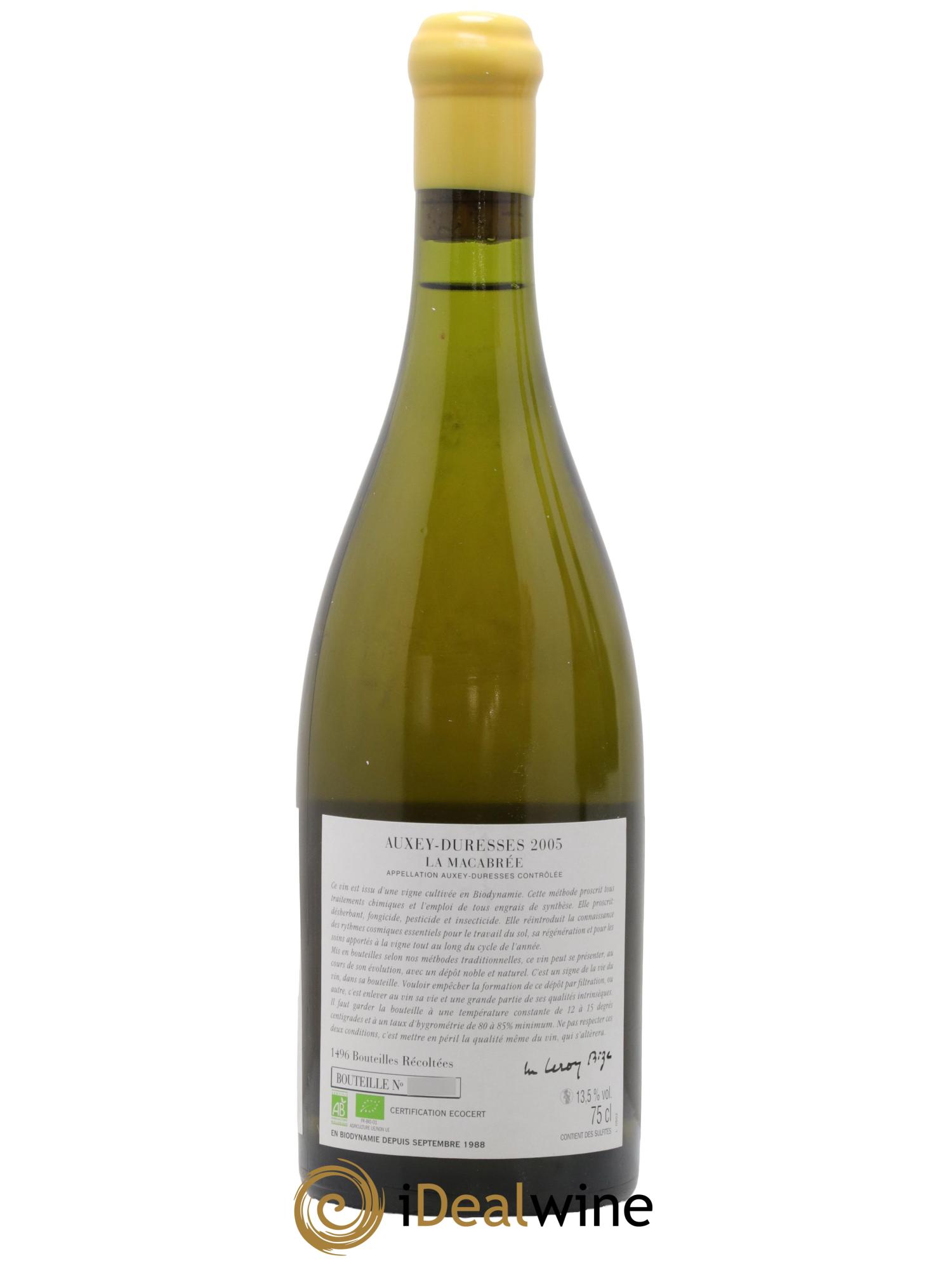 Auxey-Duresses La Macabrée d'Auvenay (Domaine) 2005 - Lot de 1 bouteille - 1