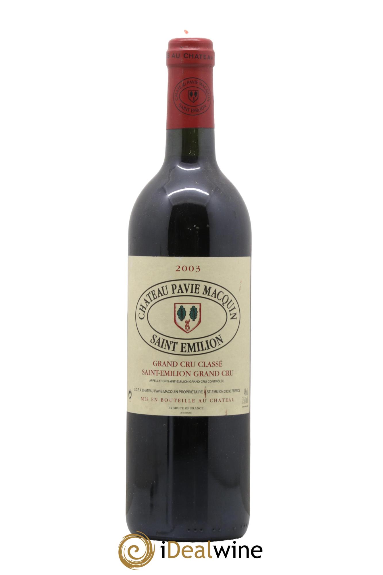 Château Pavie Macquin 1er Grand Cru Classé B 2003 - Lotto di 1 bottiglia - 0
