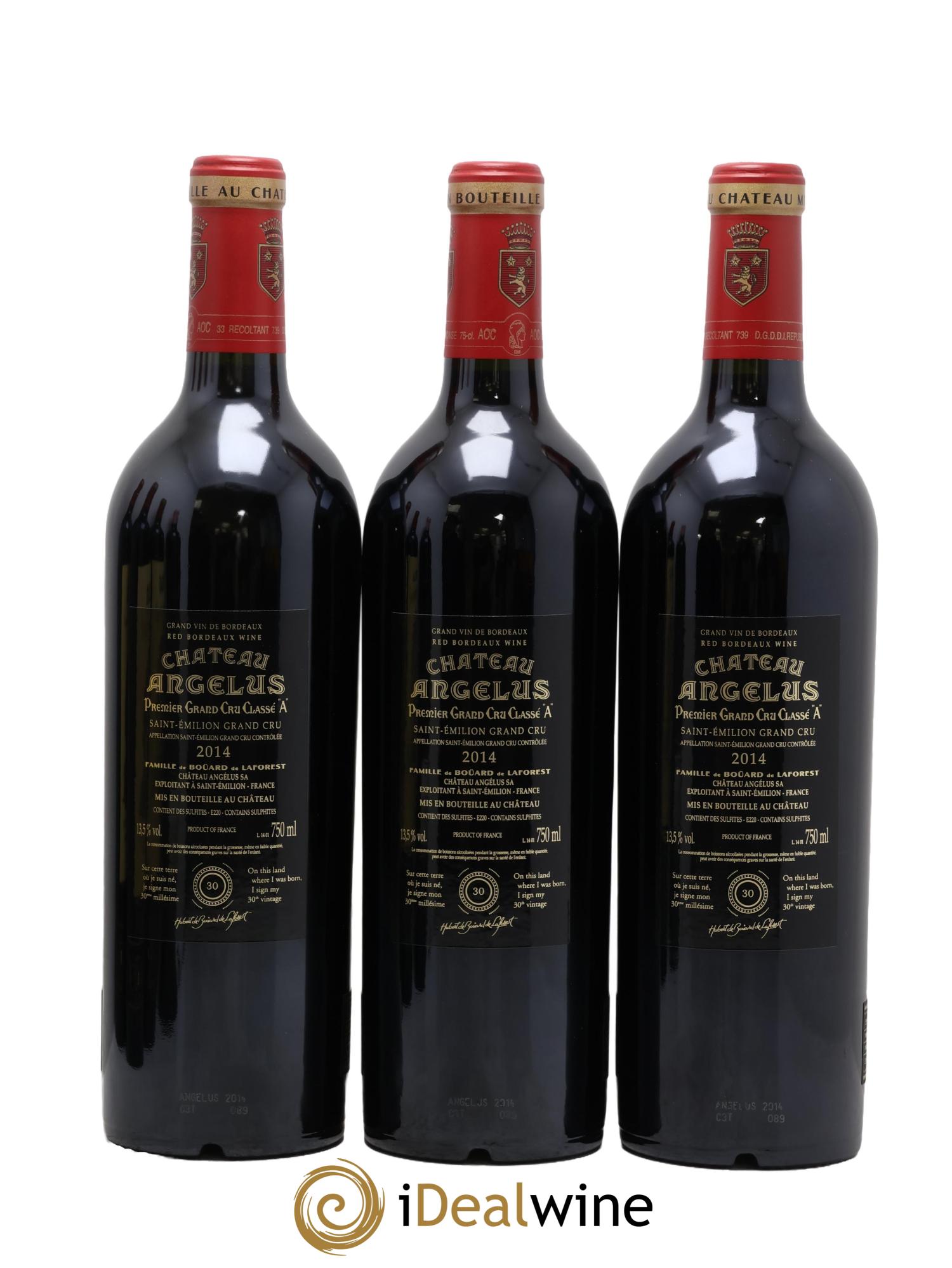 Château Angélus 1er Grand Cru Classé A 2014 - Lot of 6 bottles - 2