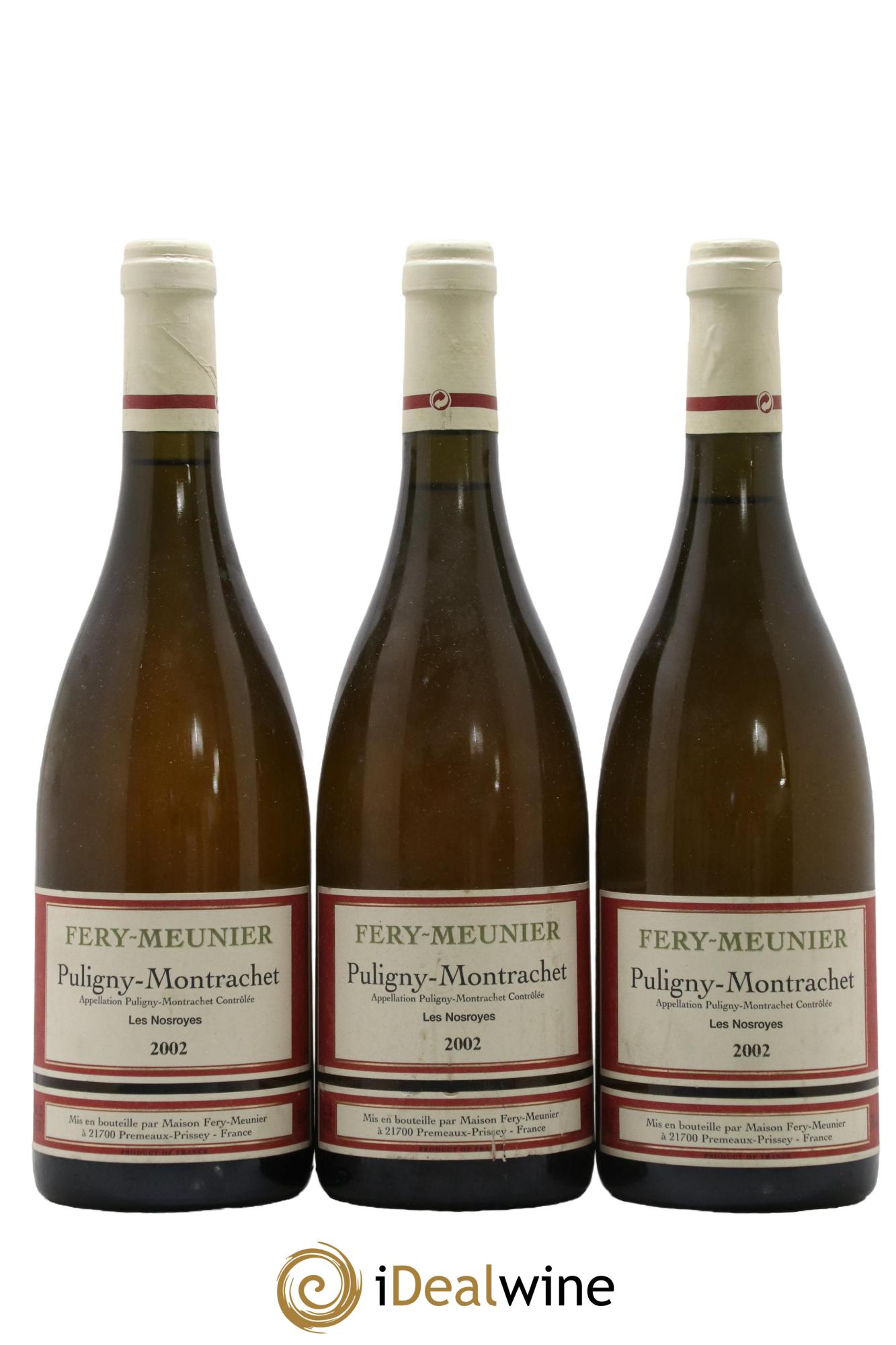 Puligny-Montrachet Les Nosroyes Fery Meunier 2002 - Lot de 3 bouteilles - 0