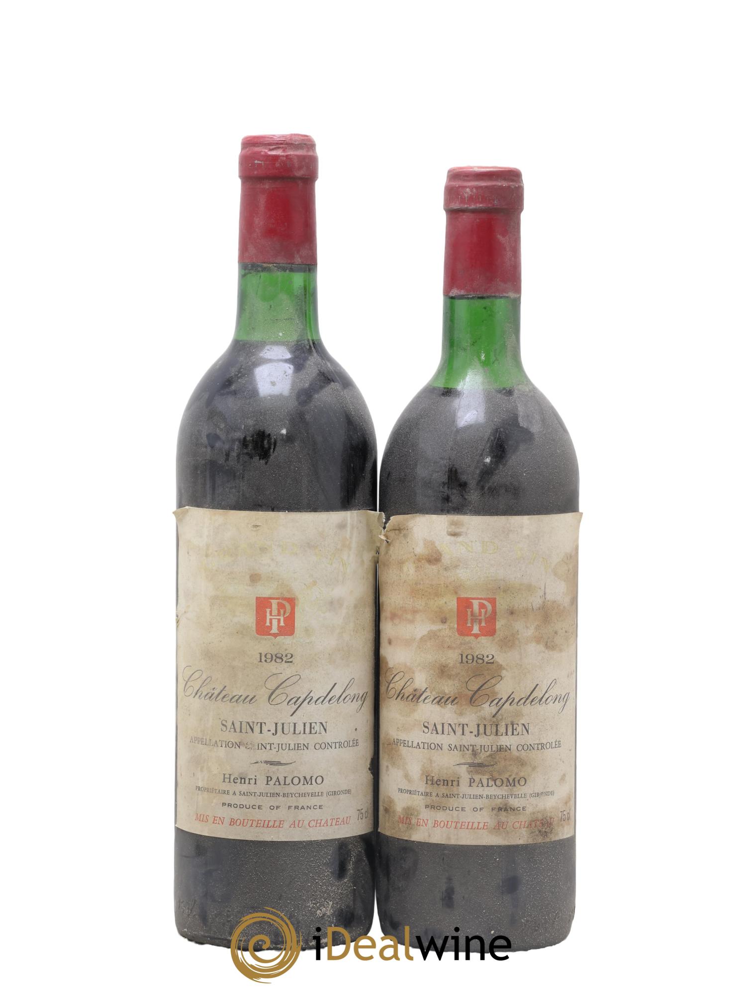 Saint-Julien Château Cap De Long 1982 - Lot de 2 bouteilles - 0