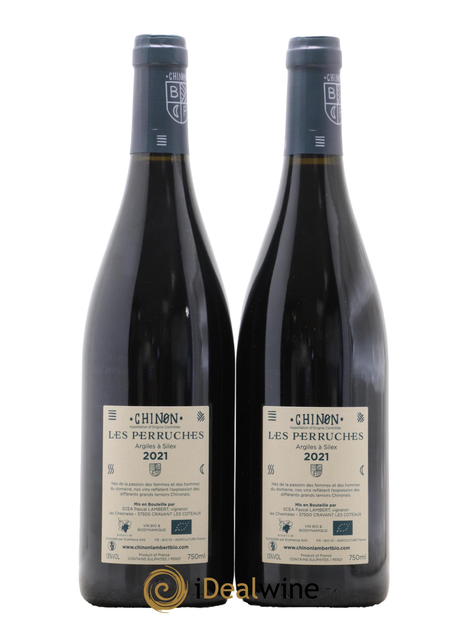 Chinon Les Perruches Domaine Lambert 2021 - Lot de 2 bouteilles - 1