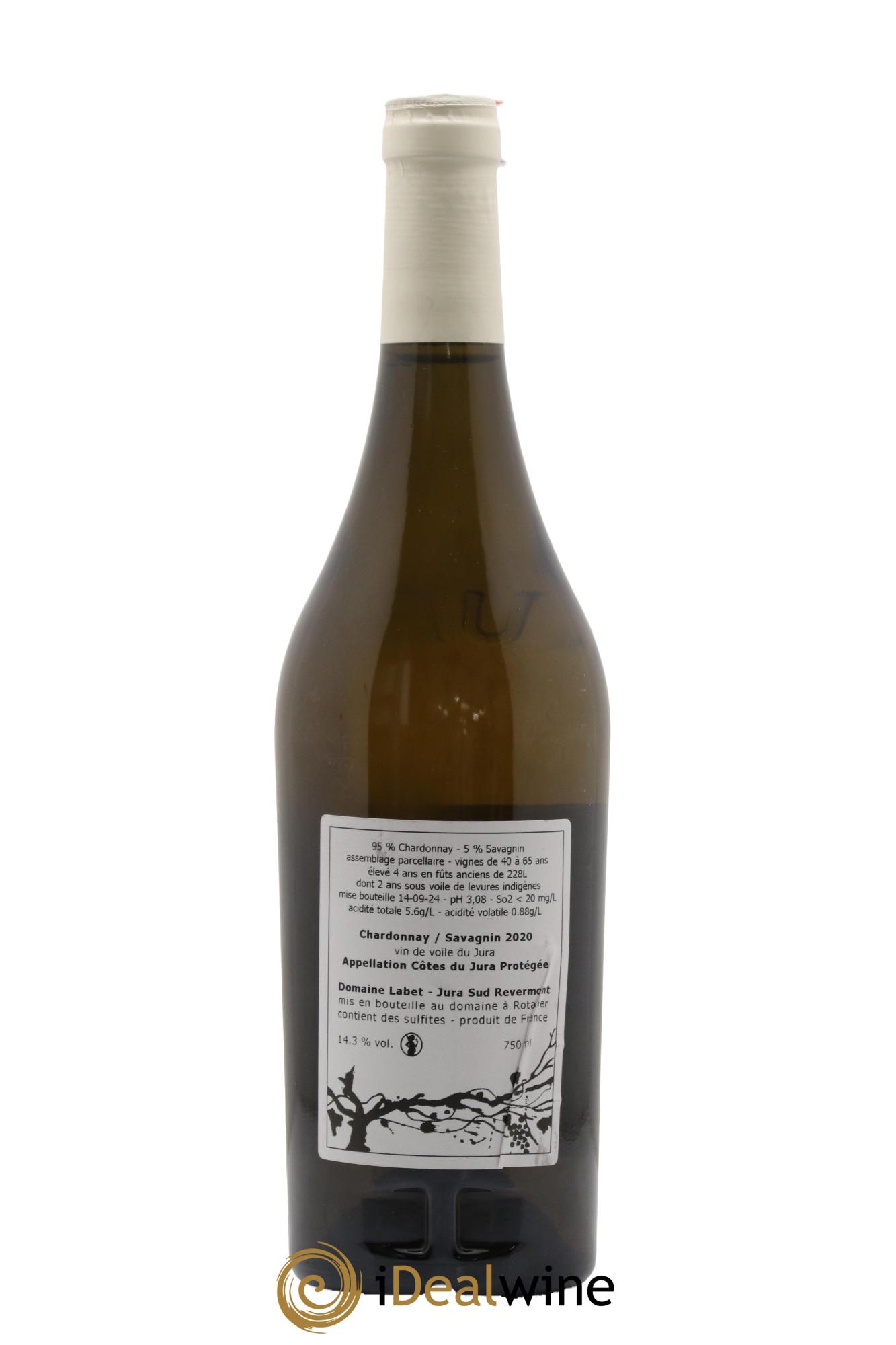 Côtes du Jura Vin de Voile Chardonnay-Savagnin cuvée de garde Romain - Julien  - Charline Labet 2020 - Lot of 1 bottle - 1