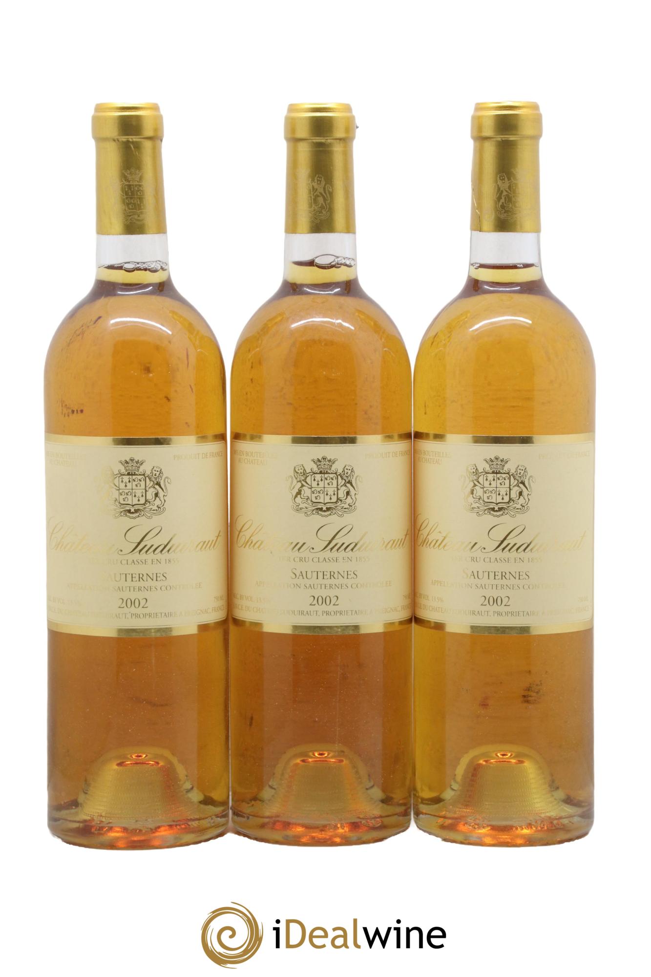 Château Suduiraut 1er Grand Cru Classé 2002 - Lot de 3 bouteilles - 0