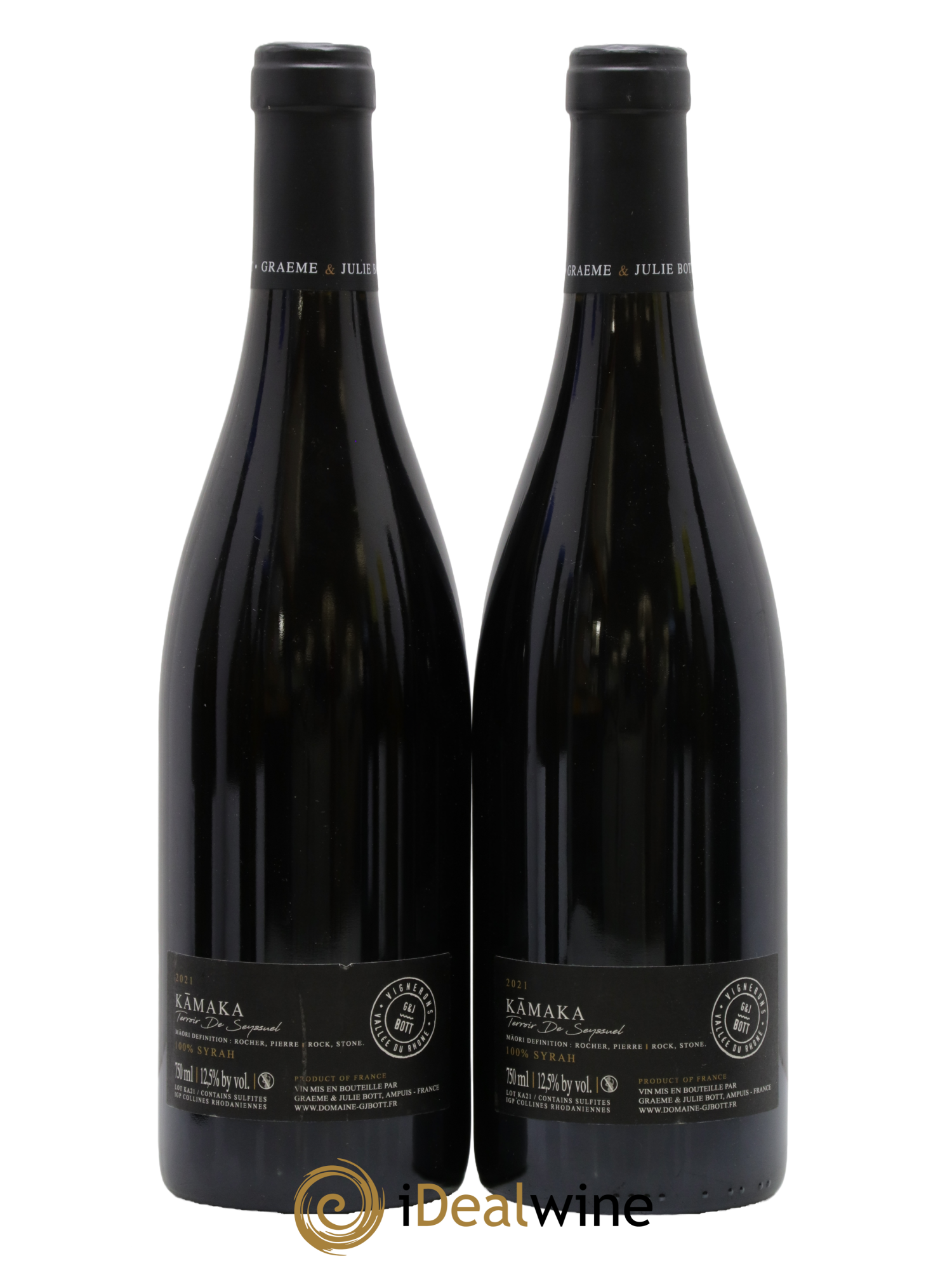 Collines Rhodaniennes Kamaka Syrah Graeme & Julie Bott 2021 - Lot of 2 bottles - 1